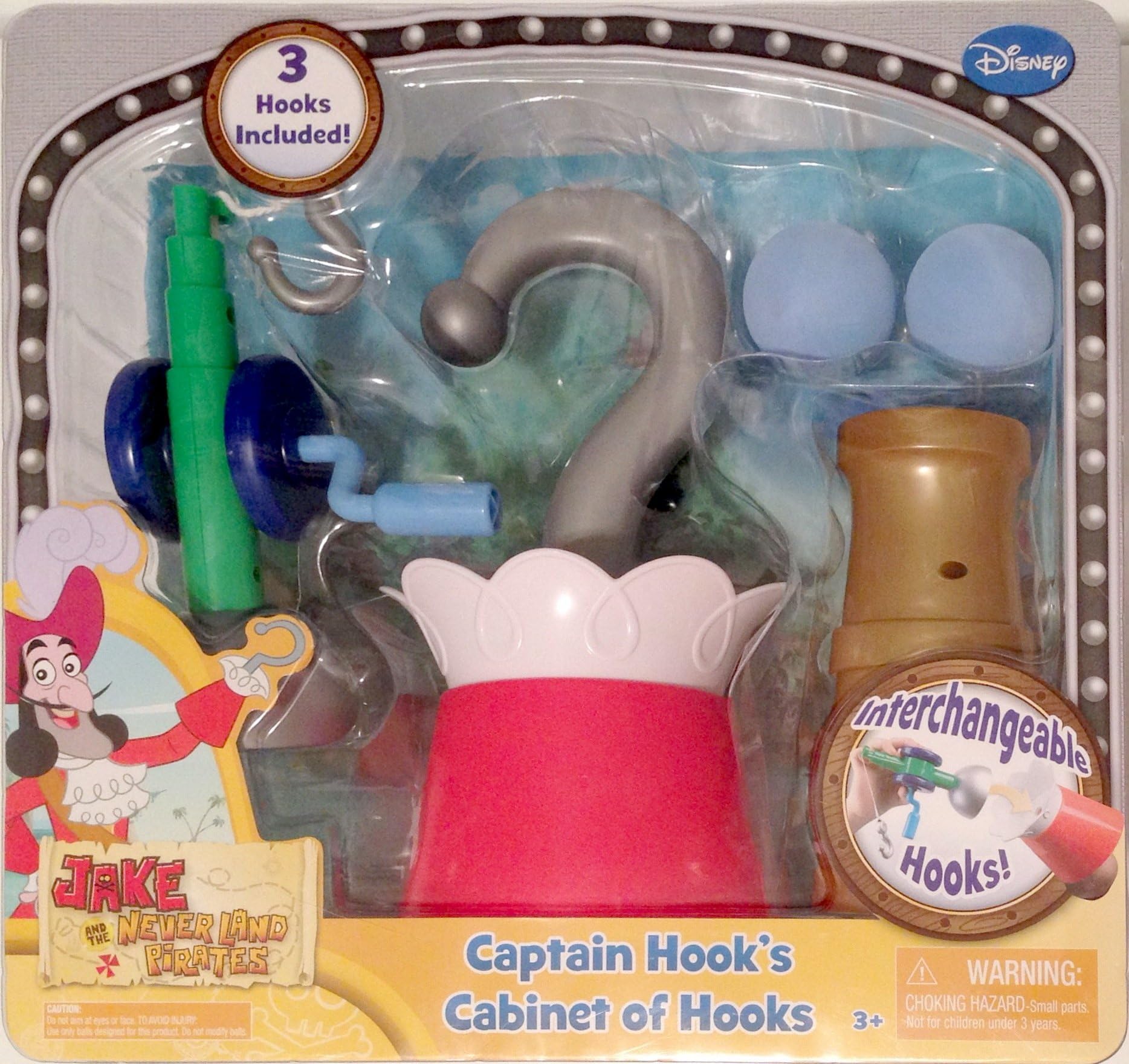 Just Play Disney Jake and the Neverland Pirates: Captain hook's Cabinet of Hooks 3 Hook Set