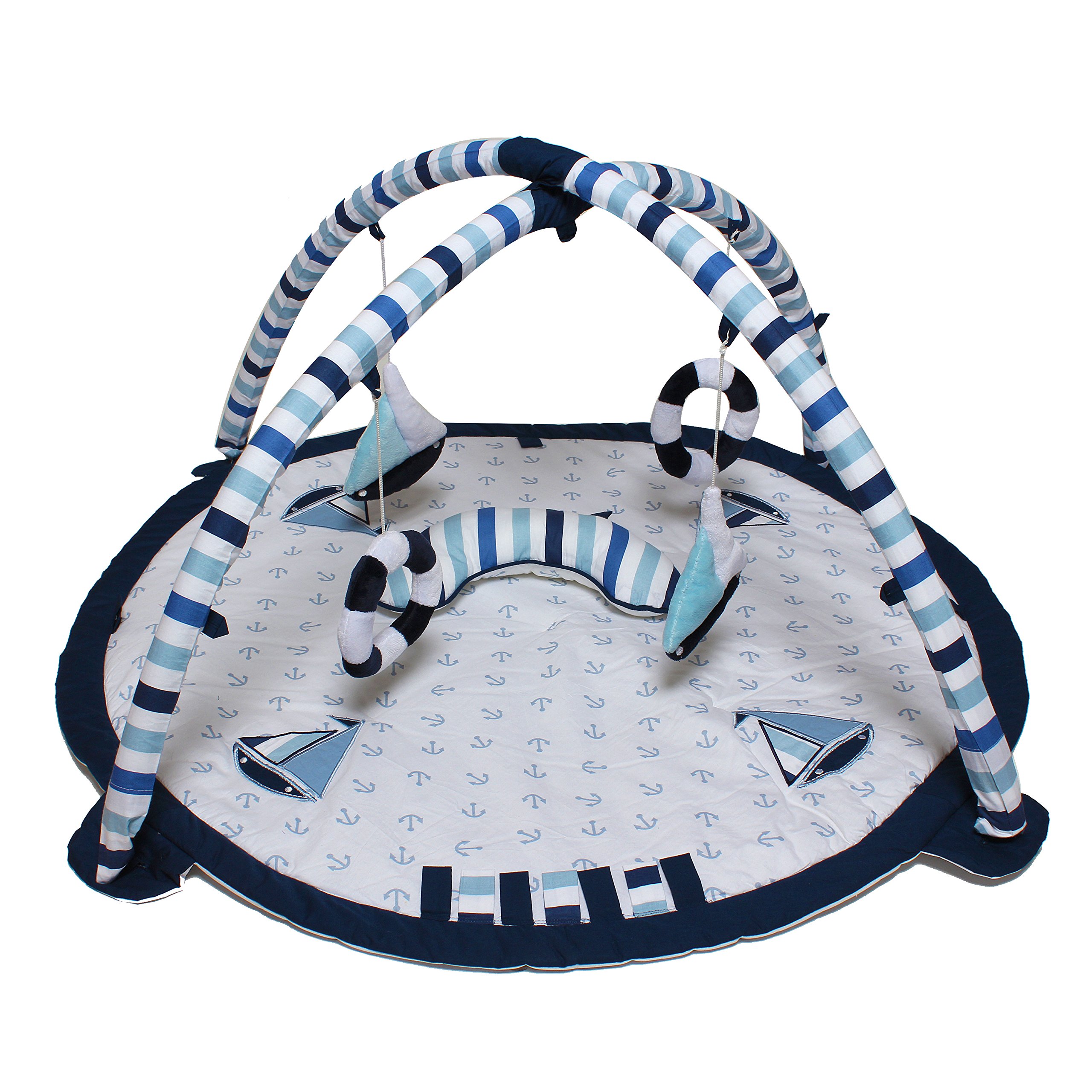 Bacati Little Sailor Activity Gym with Mat
