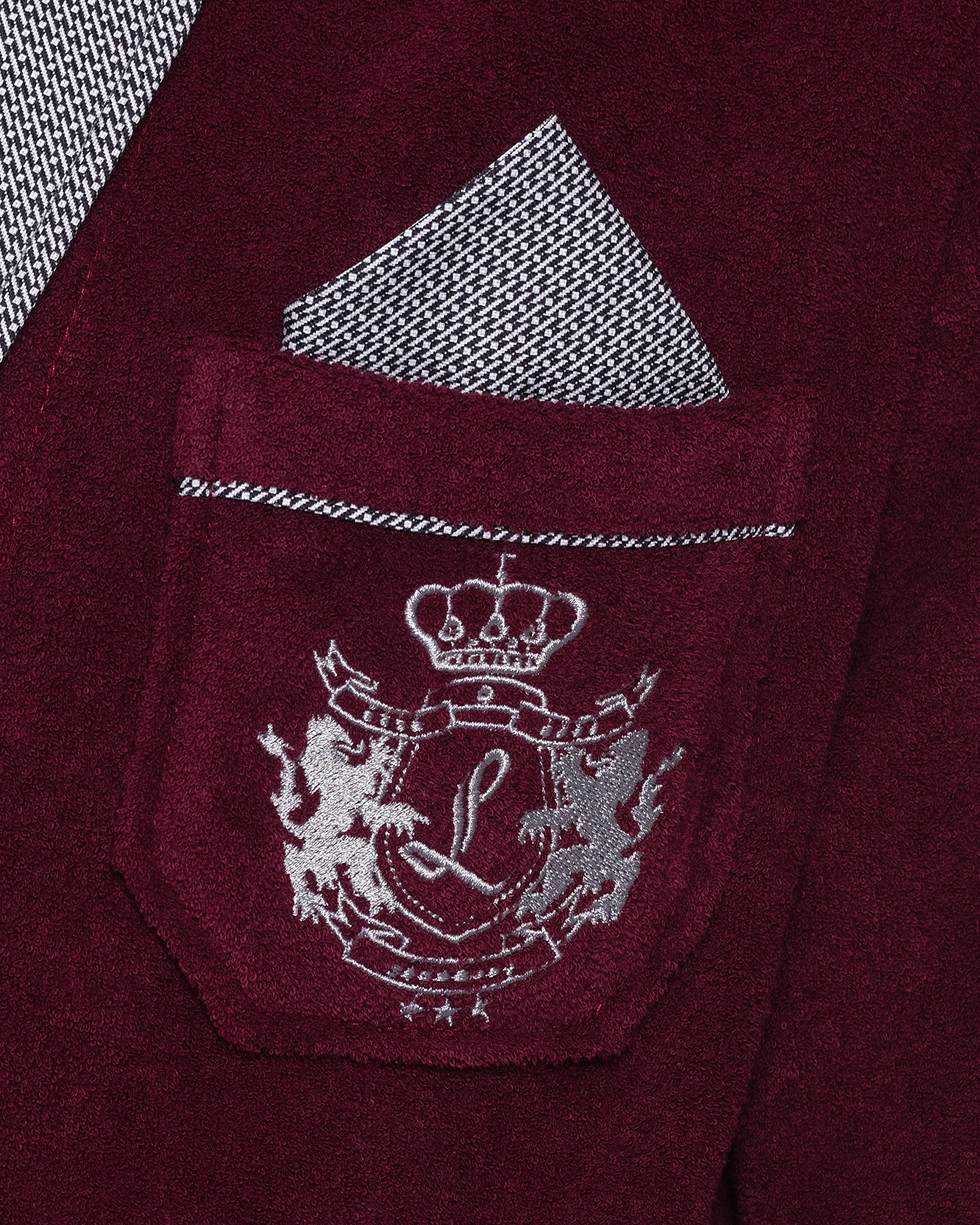 Revise RE-401 Peignoir court pour homme - Robe de chambre - Élégant - Chaud