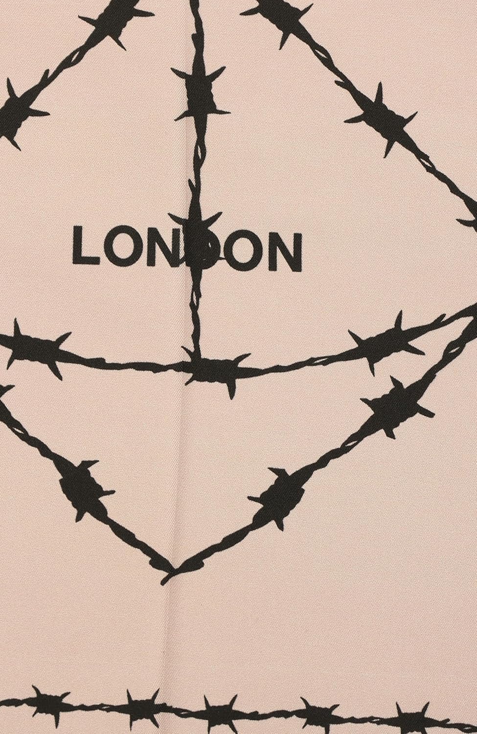 AllSaints womens Barb Large Bandana, Silk Head Scarf With Barbwire Design, Lightweight Fabric - Image 6