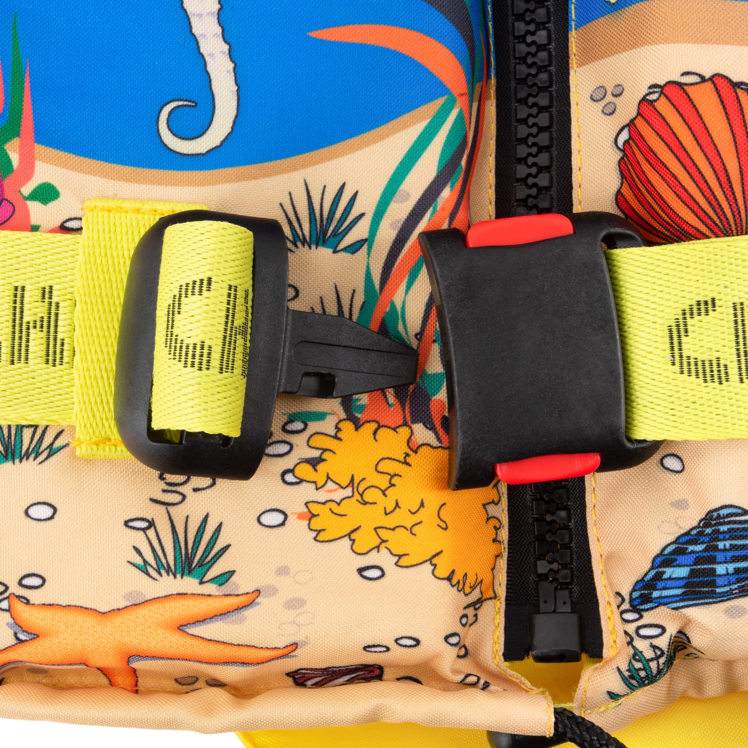 Feststoff Rettungsweste für Kinder und Kleinkinder | Feststoffweste | 100 N, CE ISO 12402-4 | Chico | Muster Meeresmotive