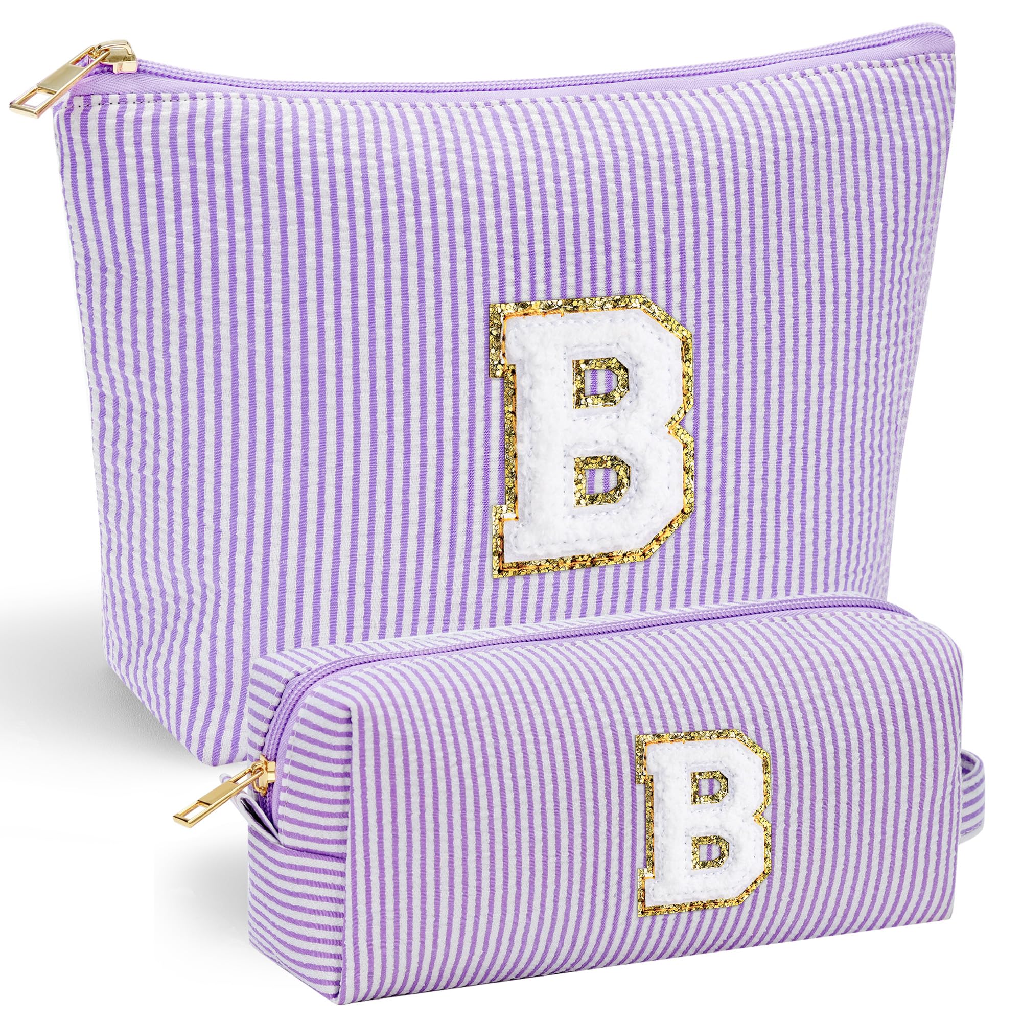 YOOLIFE Bridesmaid Gifts for Women - Cute Purple Makeup Bag for Women Friends | Make Up Cosmetic Travel Toiletry Bag for Bride Maid Matron of Honor