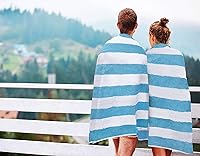 Vista 106 de Utopia Towels 4 Pack Cabana Stripe Beach Towel, 30 by 60 Inches, Oversized 100% Ring Spun Cotton Pool Towels, Highly Absorbent Quick Dry Bath Towels