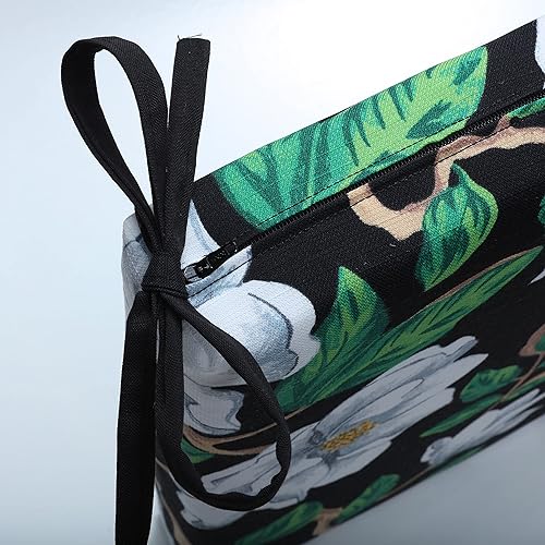 Miniatura 4 de Pillow Perfect Cojín cuadrado para asiento de silla esquinera para interiores y exteriores con lazos, relleno de fibra de felpa, resistente a la