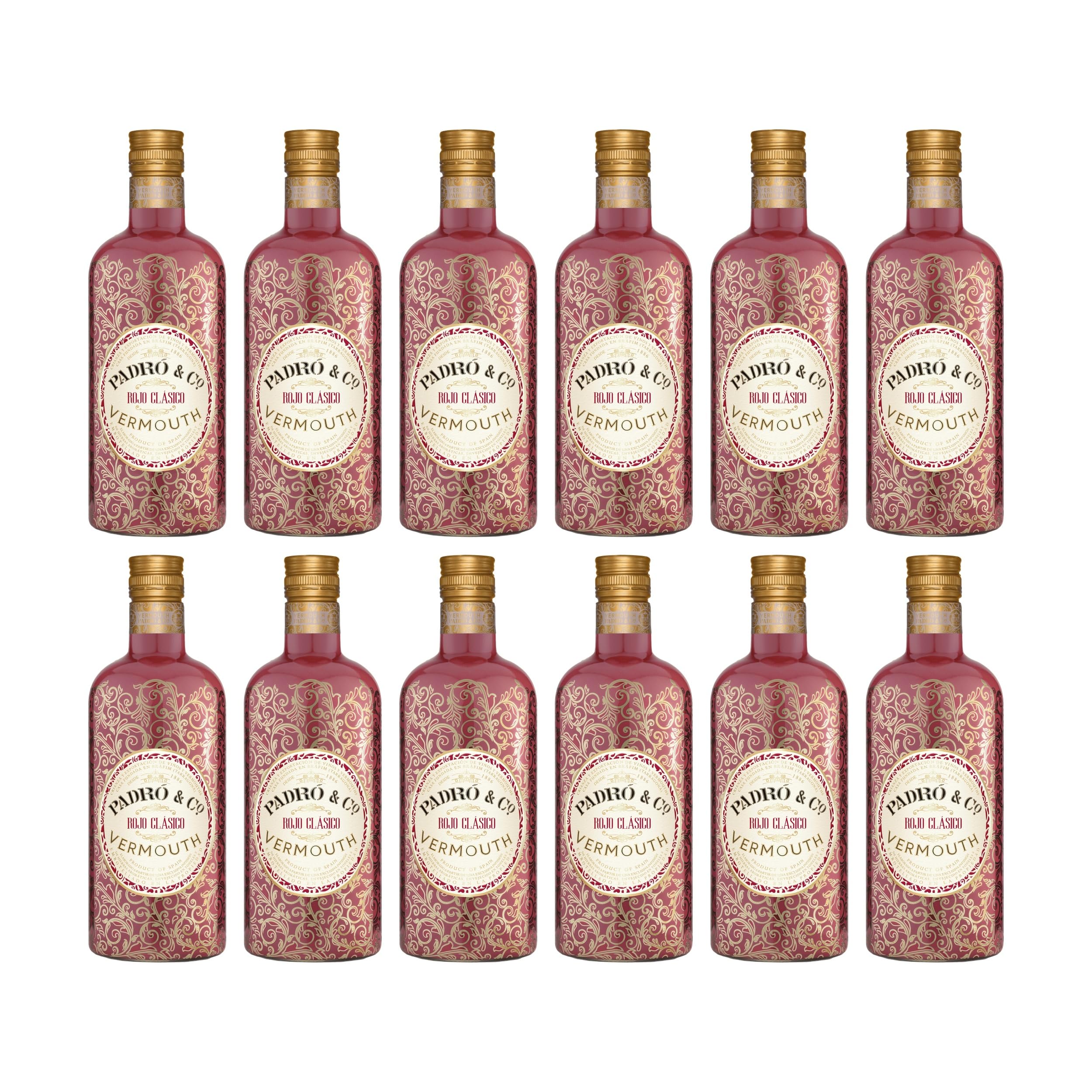 Padro & Co. Vermouth Rojo Clasico Wermut süß Spanien inkl. FeinWert E-Book (12 x 0.75 l)