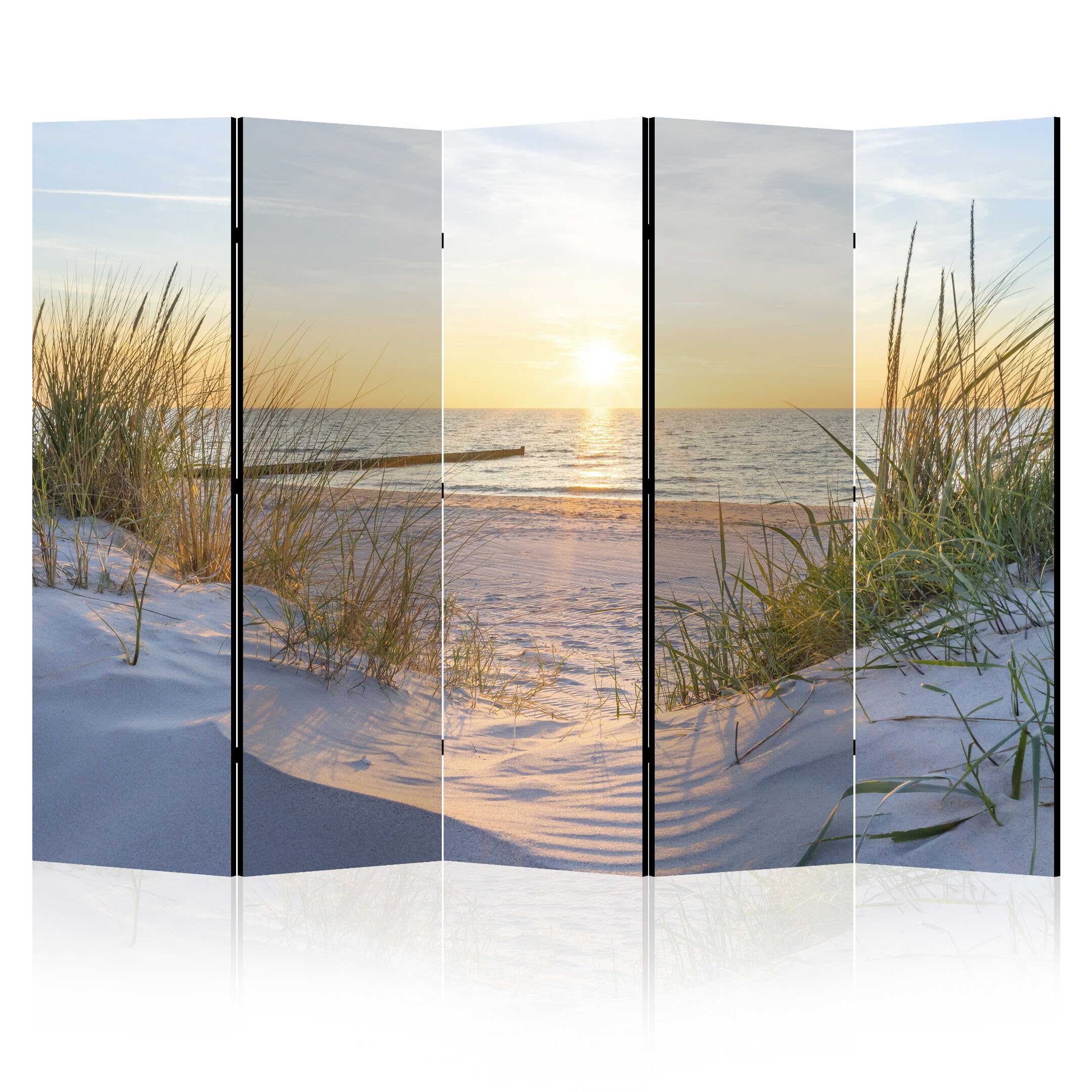 Paravent Raumteiler Innen beidseitig Bedruckt 225x172 cm Meerlandschaft