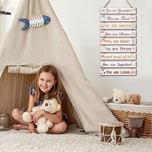 Miniatura 5 de UBTKEY Decoración de habitación para niñas adolescentes, juego de 9 piezas, decoración bohemia de arco iris para niñas, decoración de habitación de