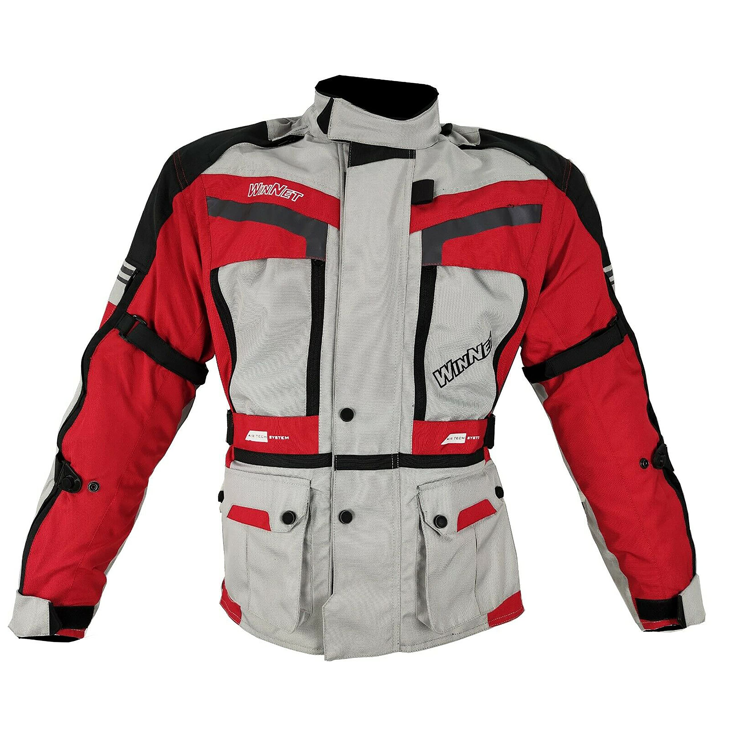 WinNet Tuta Completo da Moto in Cordura Giacca e Pantalone Anti Acqua e Pioggia