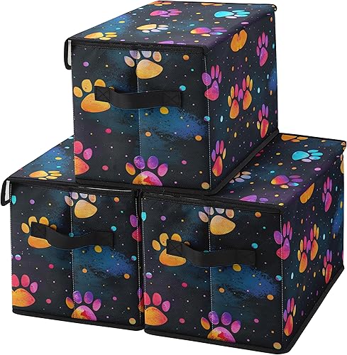 Miniatura 10 de Contenedores apilables de almacenamiento de ropa con tapas, organizadores de armario, caja de tela para el hogar y la oficina, organizadores de ropa