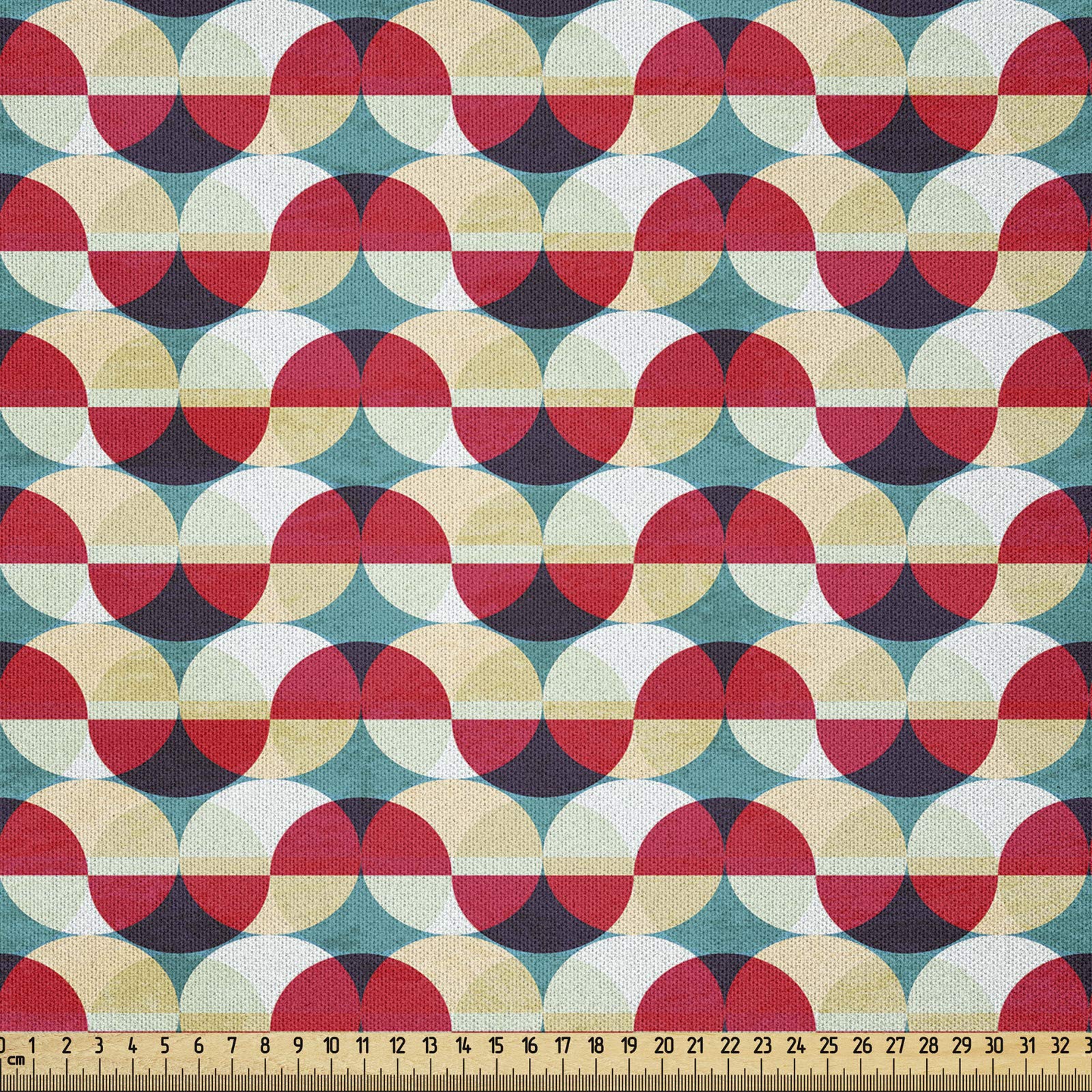 ABAKUHAUS mandala Tela por Metro, Hippie Oriental Primavera, Decorativa para Tapicería y Textiles del Hogar, 1M (148x100cm), Turkis Schwarz Taupe