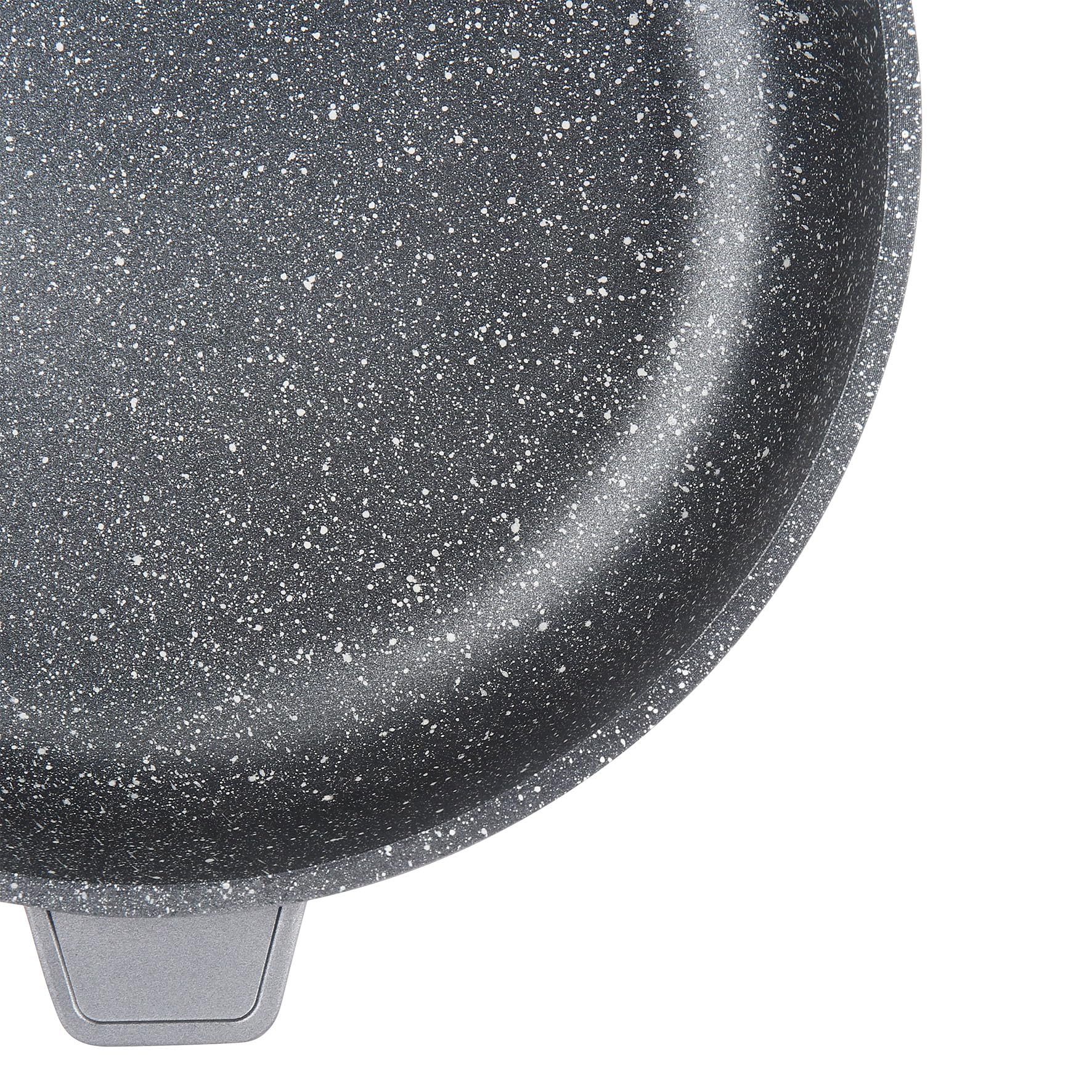 Sitram 714212 pan van gegoten aluminium voor binnen, steenlook, 20 cm H4,5 cm, Whitford Xylan antiaanbaklaag, 2-laags, PFOA-vrij, hittebestendige soft-touch handgreep, voor alle warmtebronnen