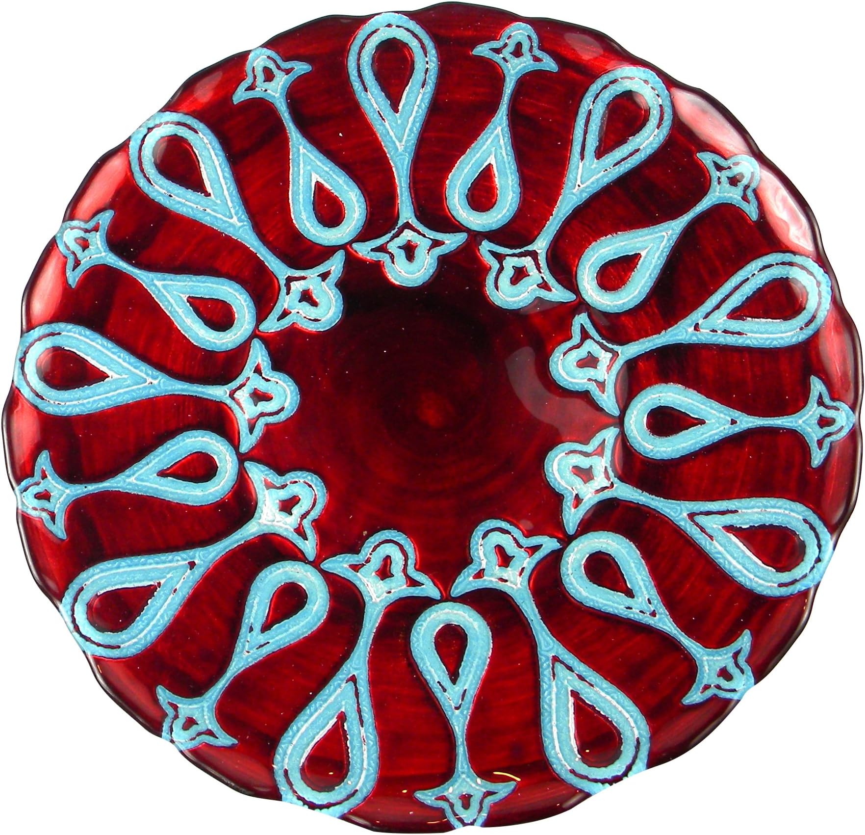 Larissa 9" Plate Color: Red/Blue