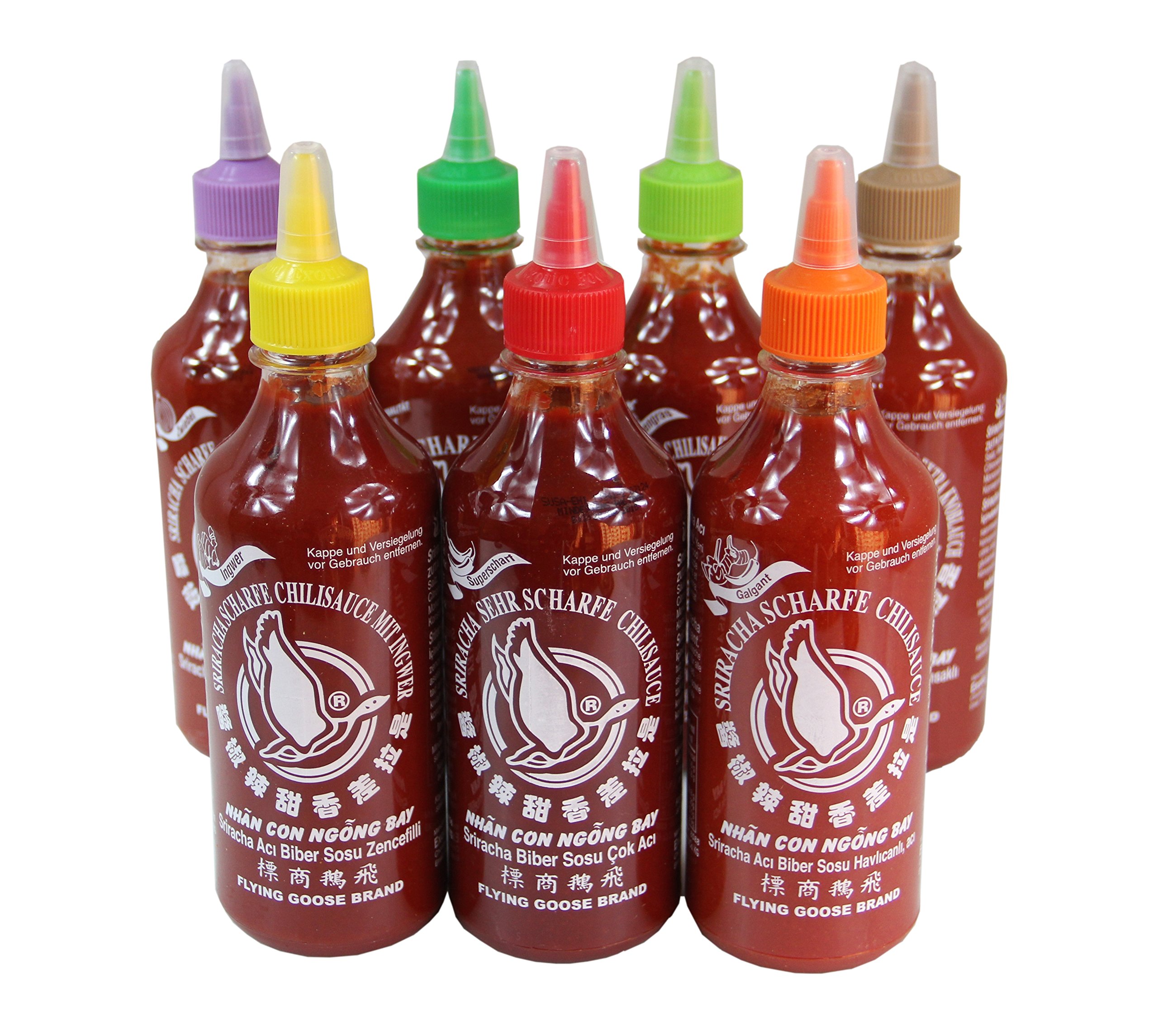 7er SET FLYING GOOSE SRIRACHA SCHARFE CHILISAUCE HOT!!!