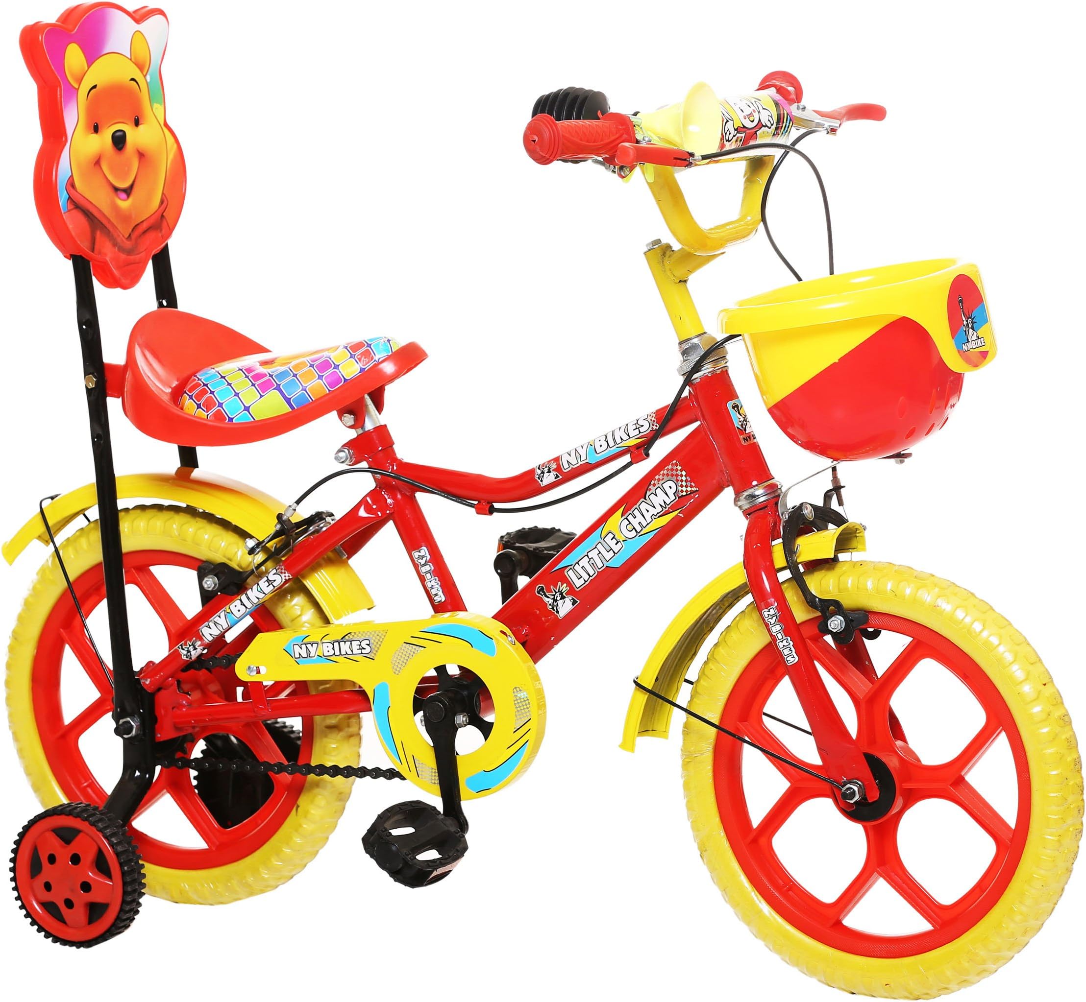 NY Bikes Aqua 14 Kids Bicycle 3-5 years (Red & Yellow) Kids Bike
