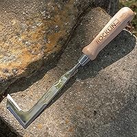 Vista 6 de Rocklin™ Desmalezadora de Grietas – Herramienta Manual de Desmalezado de Grietas de Acero Inoxidable de 13" con Mango de Madera de Haya – Hoja