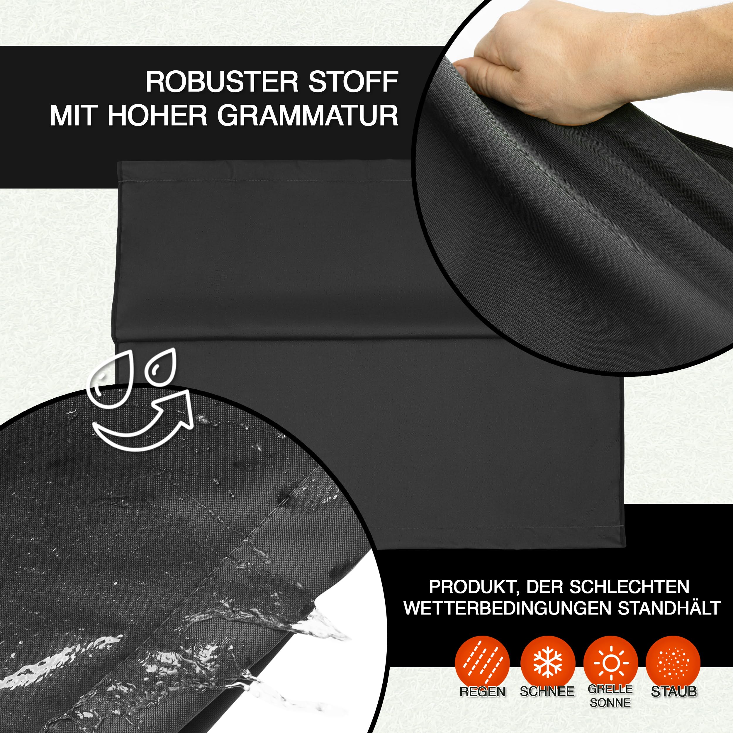 Ersatzbezug Hollywoodschaukel 93 x 120 cm - Strapazierfähig Hollywoodschaukel Sitzbezug - Wetterbeständig Ersatz Schaukel Bezug - Sitzkissen für Hollywood Schaukel - Graue Schutzhülle