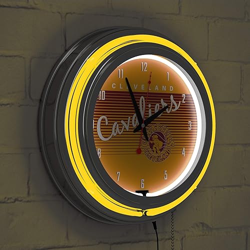 Miniatura 6 de NBA Cleveland Cavaliers cromo Reloj de neón, One Size, cromo