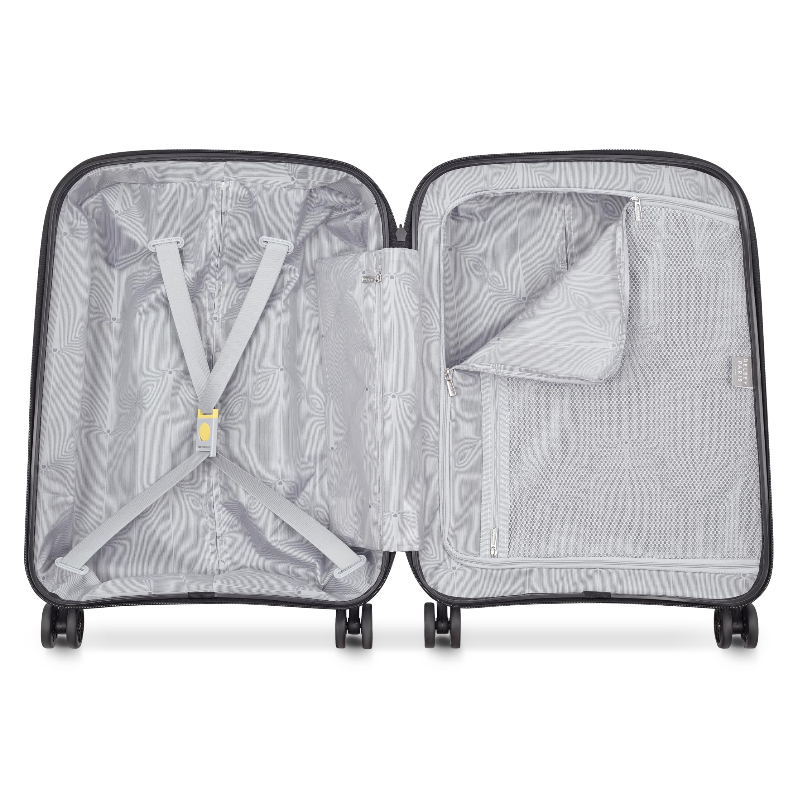 DELSEY Paris - Belmont Plus - Maleta de Cabina Rígida Fabricada con Material Reciclado y Reciclable 55x40x20 cm - 33 L - S - Negro
