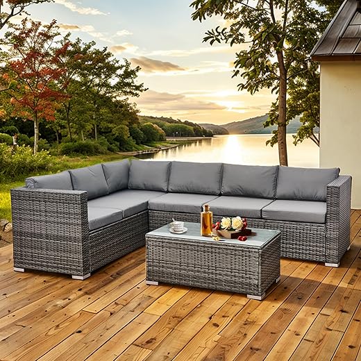 Aweather 3 Pcs Rattan Garden Set