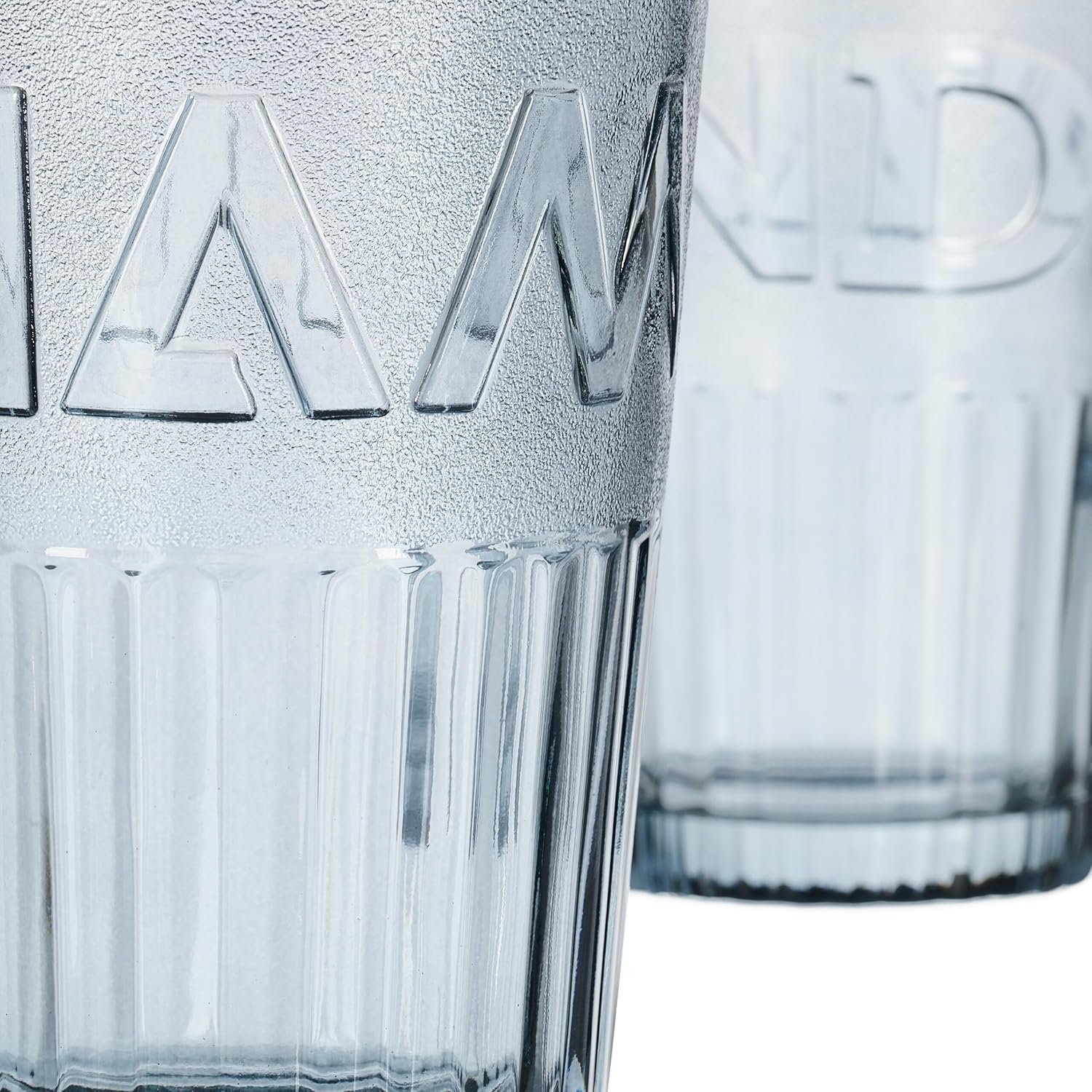 Relaxdays Drinking Glasses Set of 2 Drinks Cups with Lid and Straw, Smoothie Cup 450 ml, Glass Cup Handle, Grey