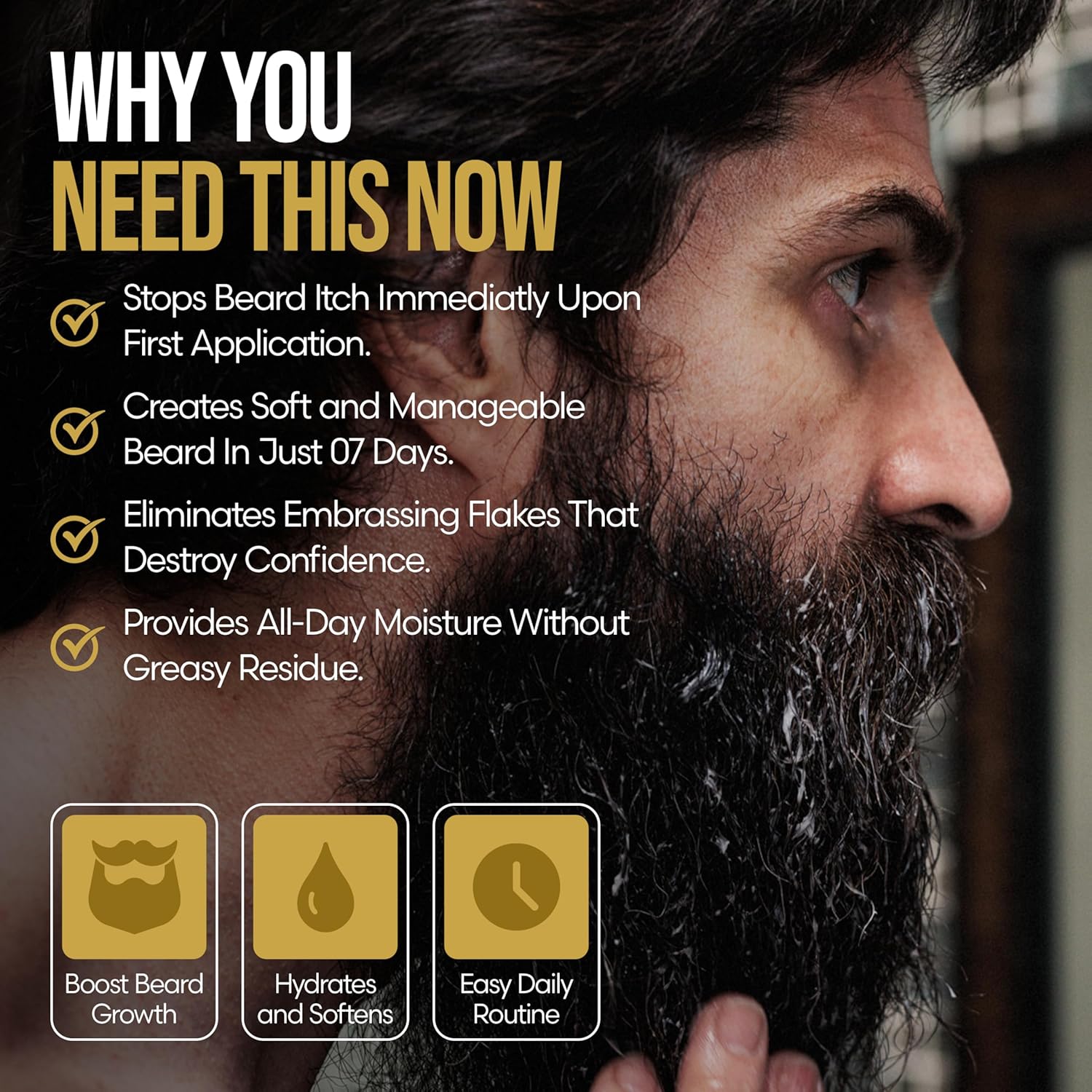 The Beard Struggle Beard Growth Kit for Men Essential Kit with Balm, Oil, Wash & Conditioner - Grooming Kit for Men - Platinum Collection - Vanir's Wisdom