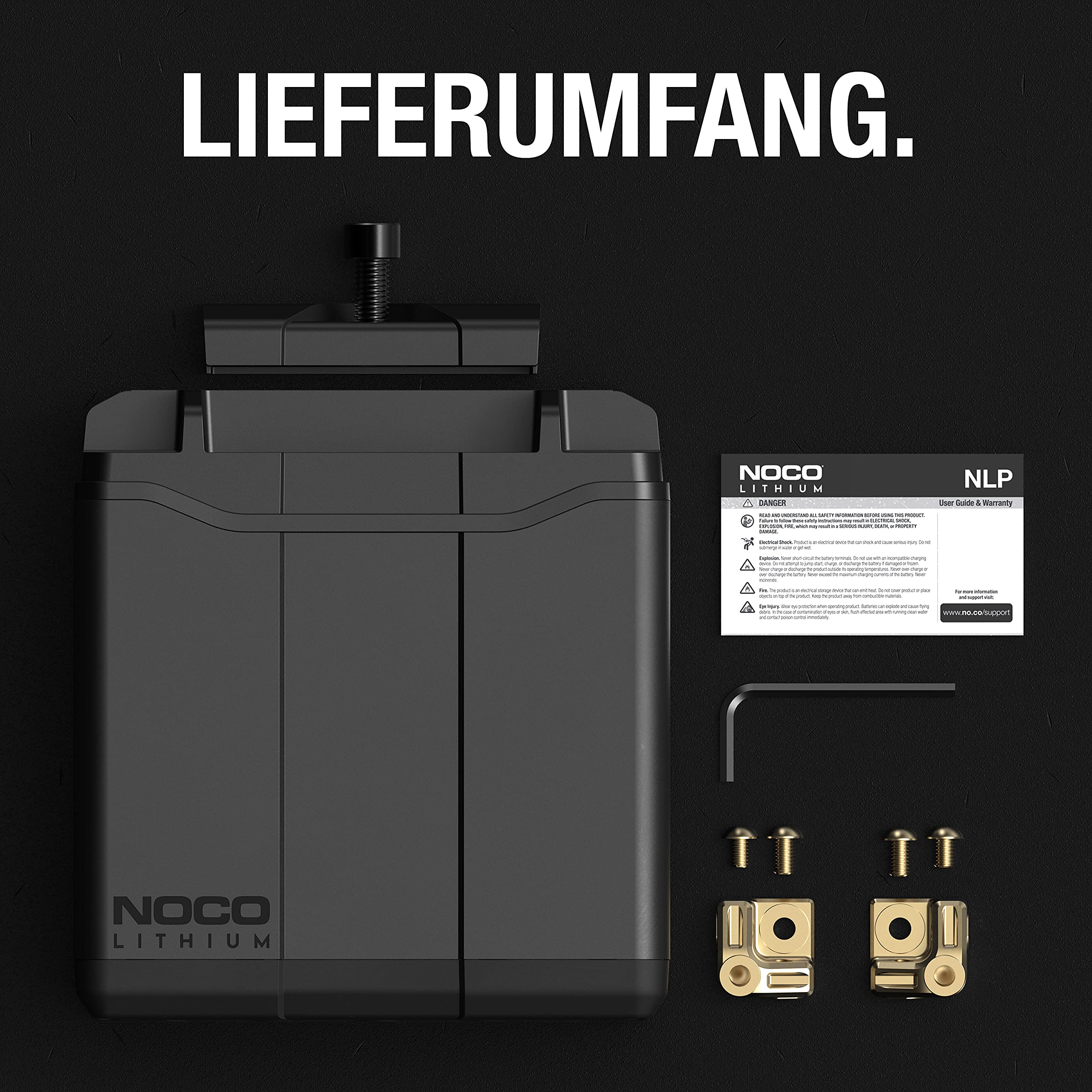 NOCO Lithium NLP30: Ultraleichte 12V Lithium Motorradbatterie – Gruppe 30 – 8Ah – 700A Startstrom – Intelligentes BMS – für Motorräder, Enduros, Quads, Roller und mehr