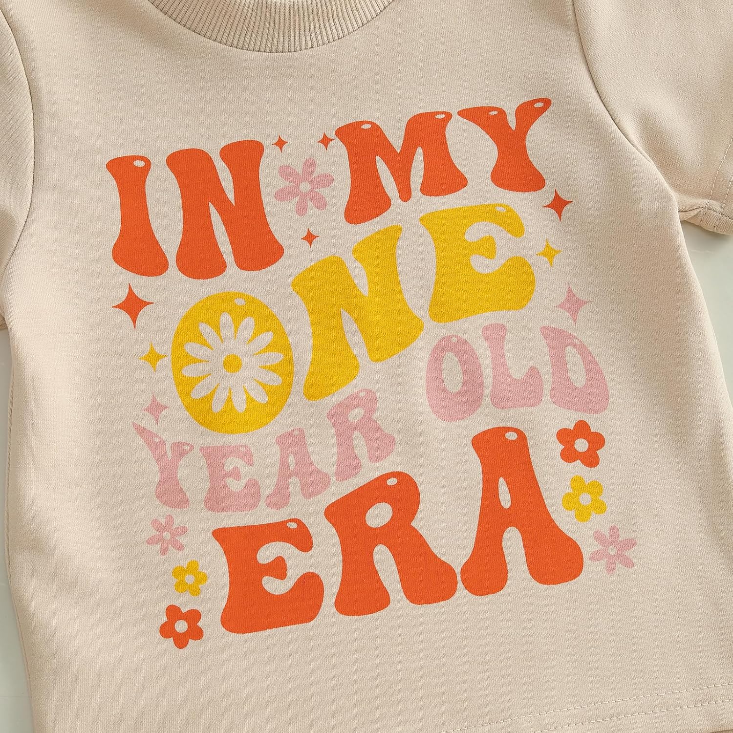 WZTYYDS Baby Girl First Birthday Outfit In My One Year Old Era Top Short Sleeve 1st Birthday Shirt + Casual Shorts Set - Image 5