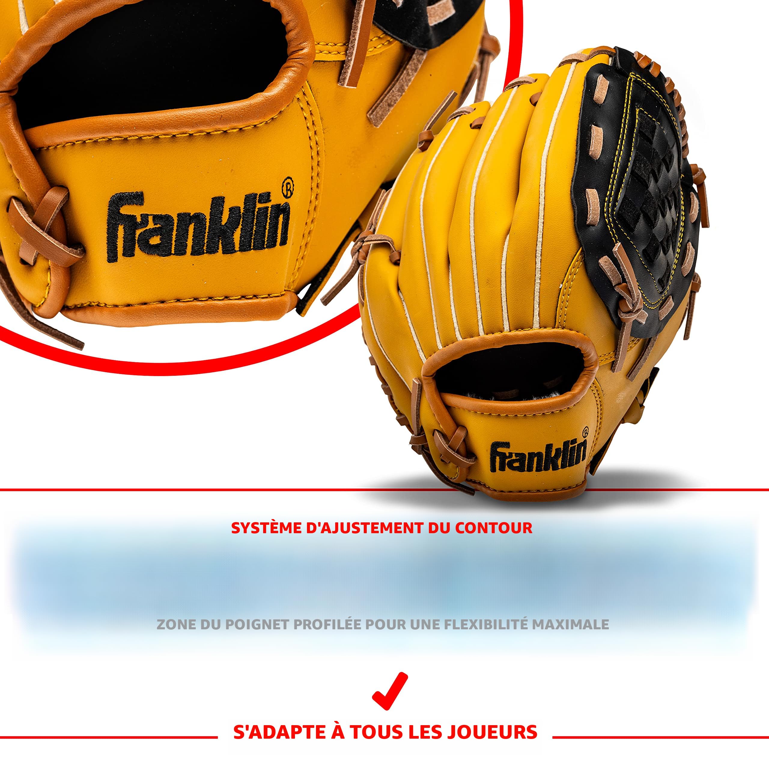 Gants de Batting Franklin 2nd Skinz Drip Noir pour enfant