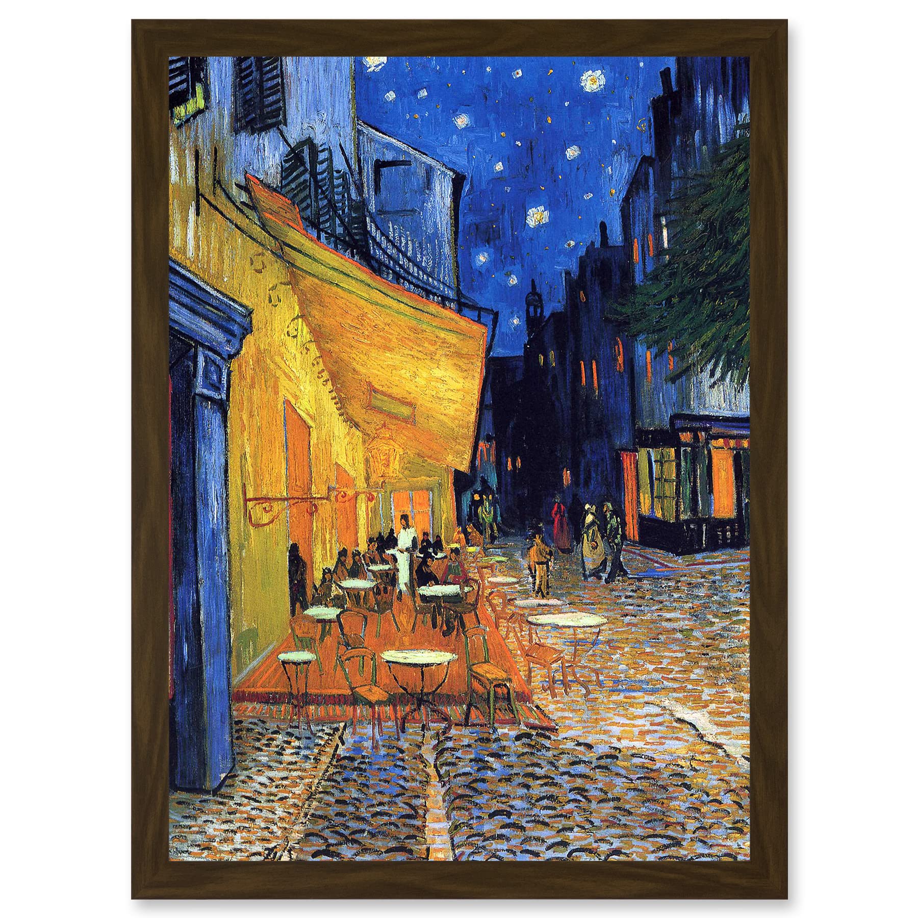 Artery8 Vincent Van Gogh Cafe Terrace At Night Place Du Forum Arles 1888 A4 Artwork Framed Wall Art Print