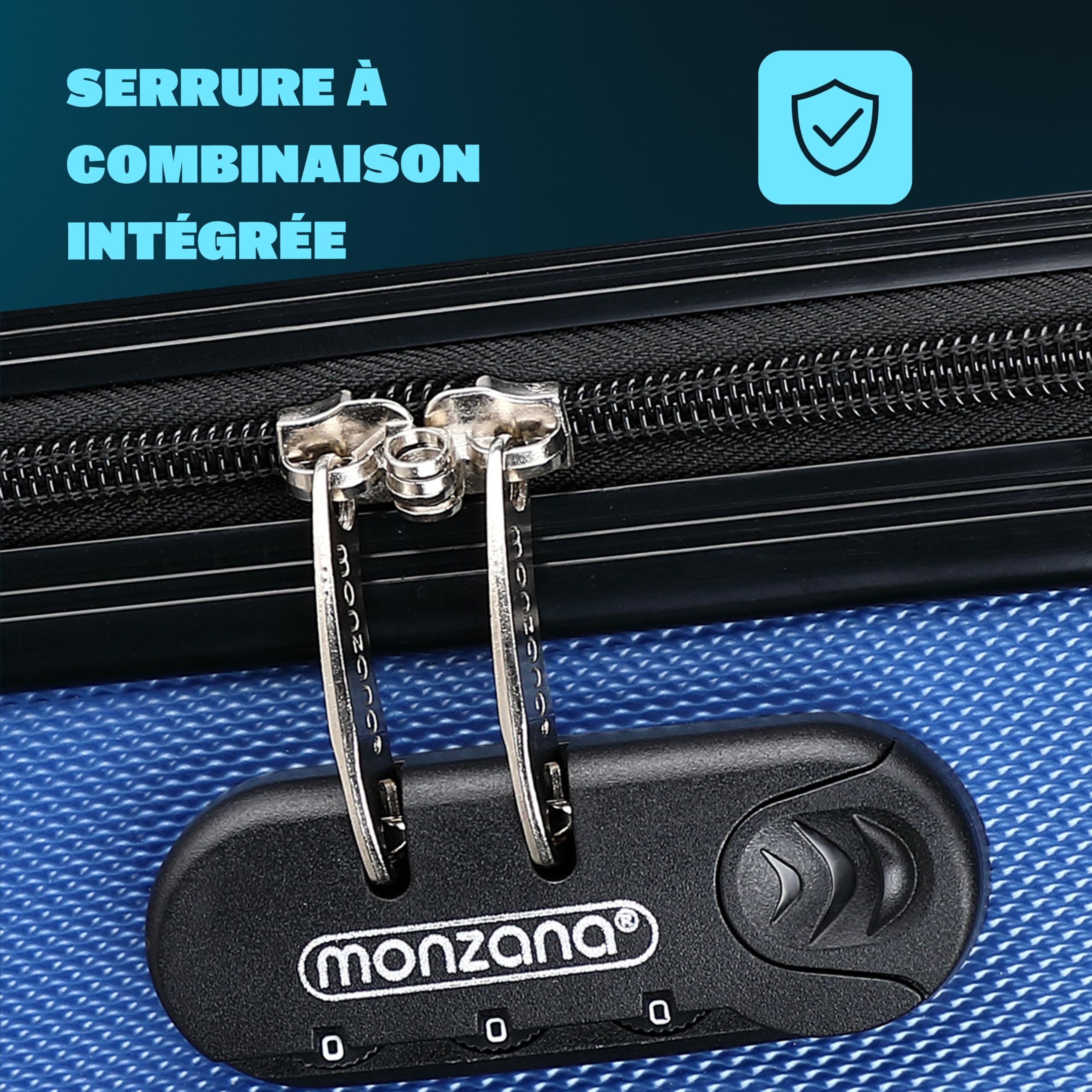 Monzana Set de 4X Valises Rigides Bleu S/M/L/XL