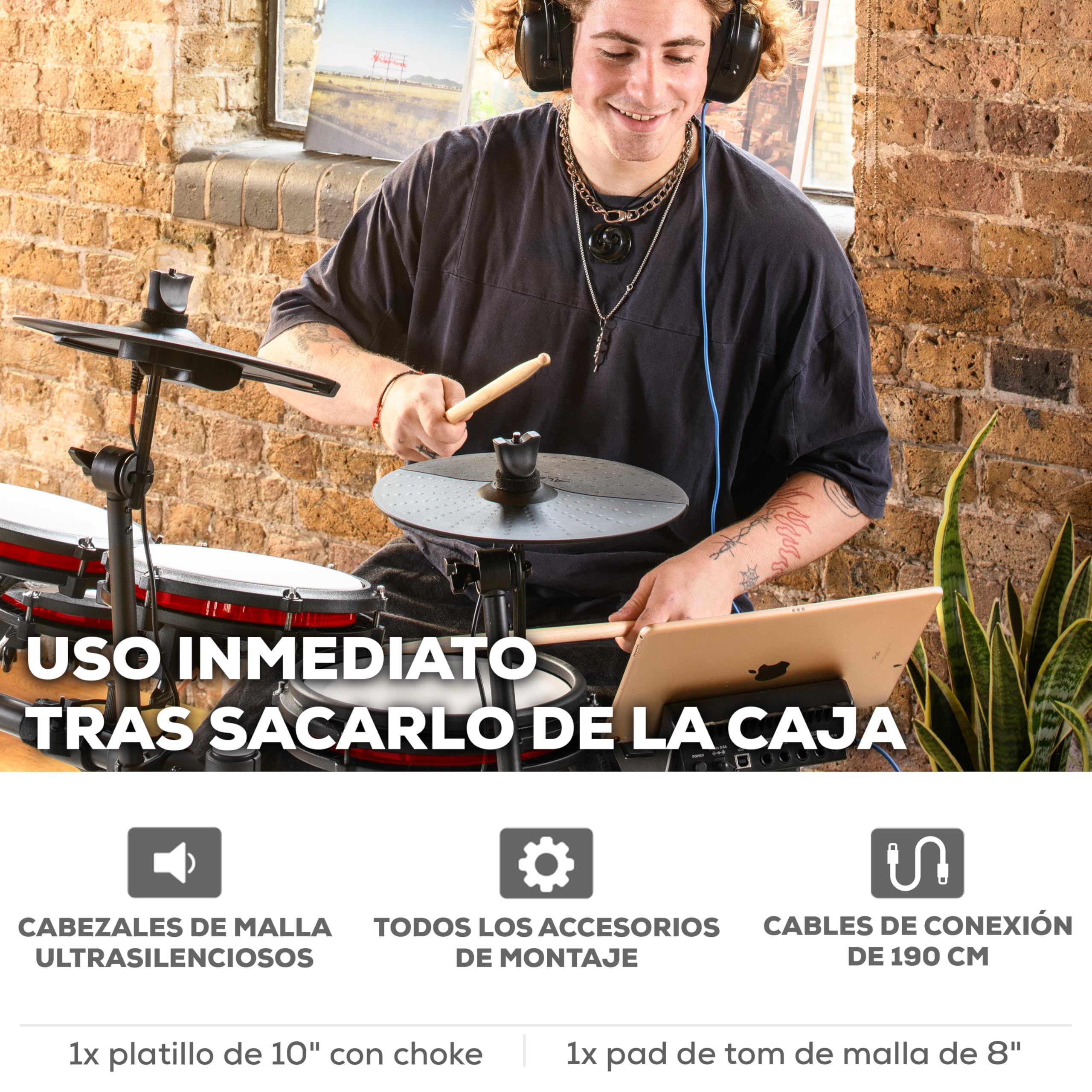 Alesis Pack de Expansión Drums Nitro Max - Expansión de Set de Batería Eléctrica para Kit Nitro Max, Pad Tom de Malla, Platillo 10" con Choke y Cables