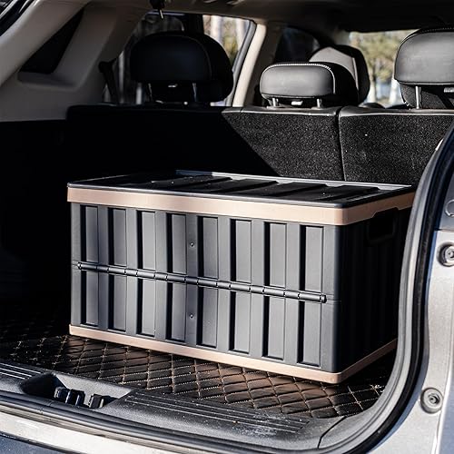 Miniatura 2 de Citylife - Contenedores de almacenamiento plegables de 64 litros con tapas, contenedores de almacenamiento de plástico para organizar cajas de