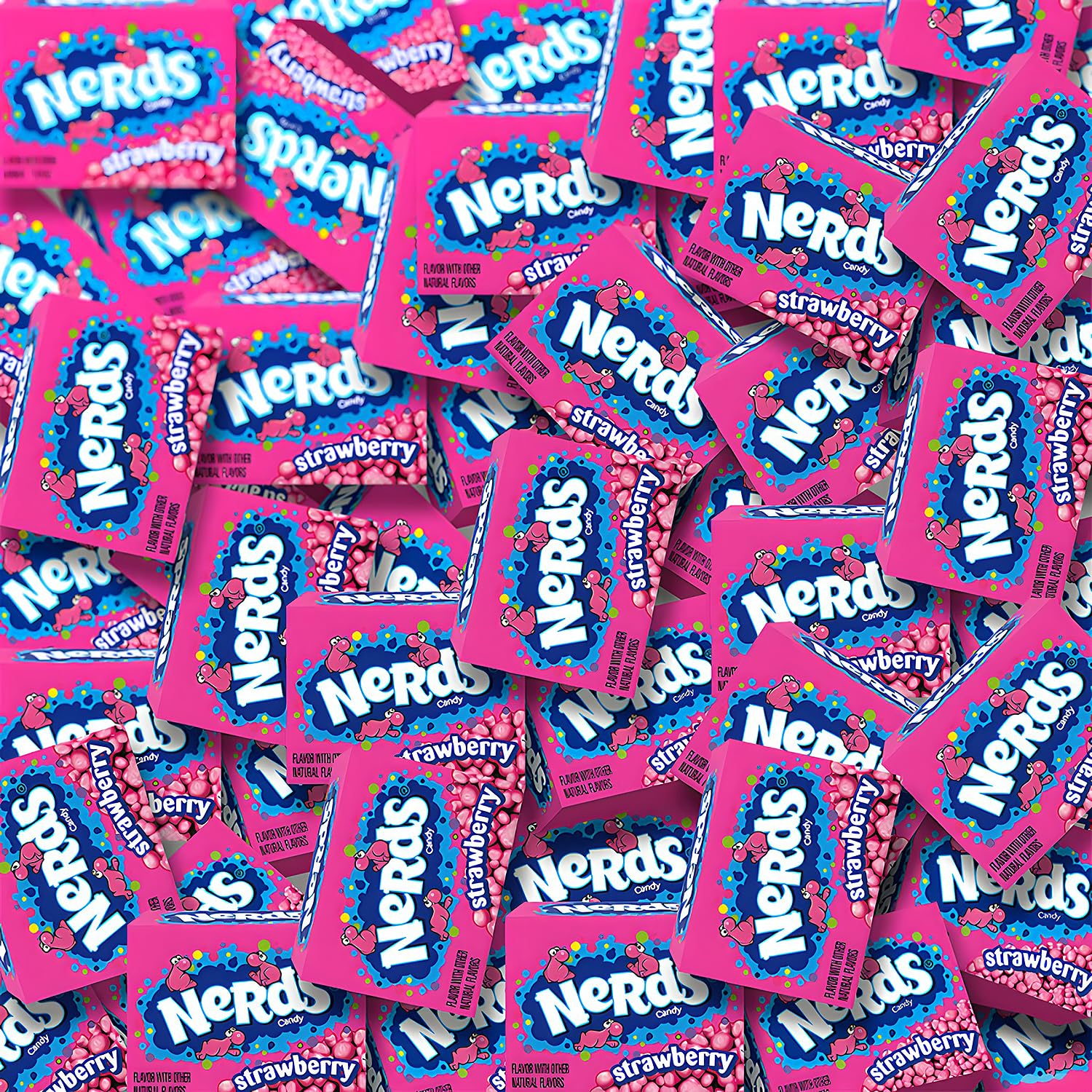 37.6 Lb. Bulk 1134 pieces Strawberry Nerds Mini Size Candy Boxes