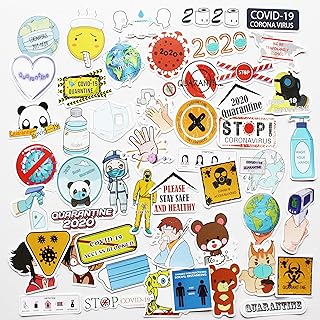 50枚 パロディステッカー コロナウイルスデカール バガステコロナステッカー マスク着用お願いシール