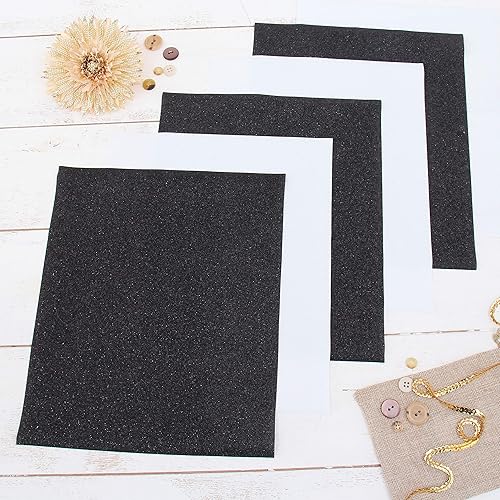 Hoja de vinilo de transferencia de calor con purpurina Threadart de 10.0 x 12.0in (12 hojas) para silueta Cameo Cricut HTV