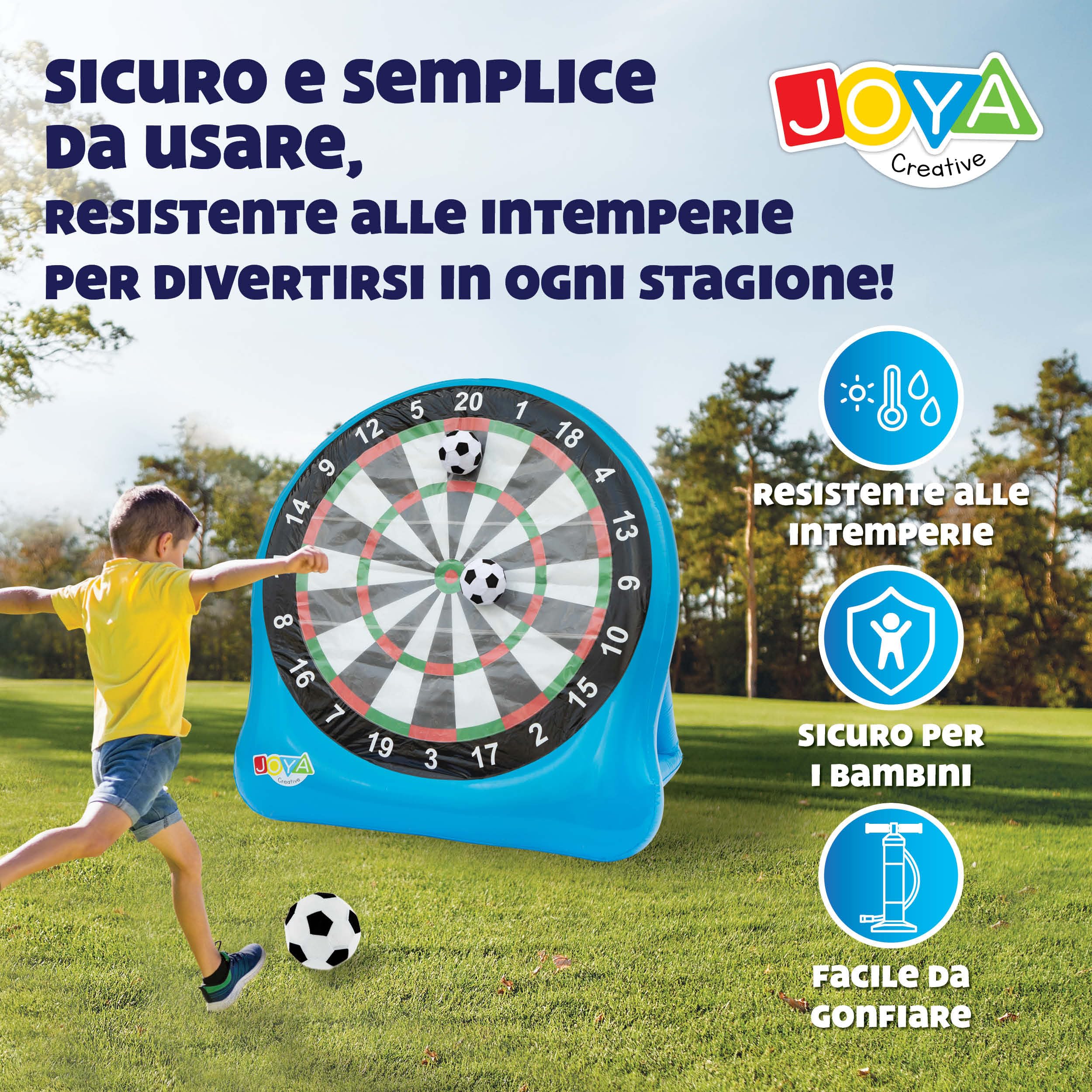Freccette gonfiabili XXL, set di freccette da calcio per esterni, freccette XXL per giardino, con 3 palline e set di riparazione, ideali per feste in giardino, eventi e riunioni di