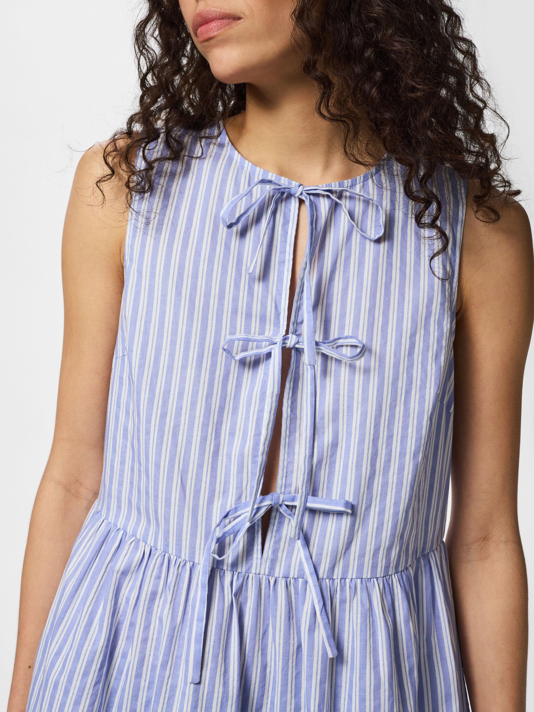 Pieces Pcjolly SL Tie Short Dress Wvn Noos BC Pcjolly SL Tie Short Dress Wvn Noos BC Mujer (Pack de 1)