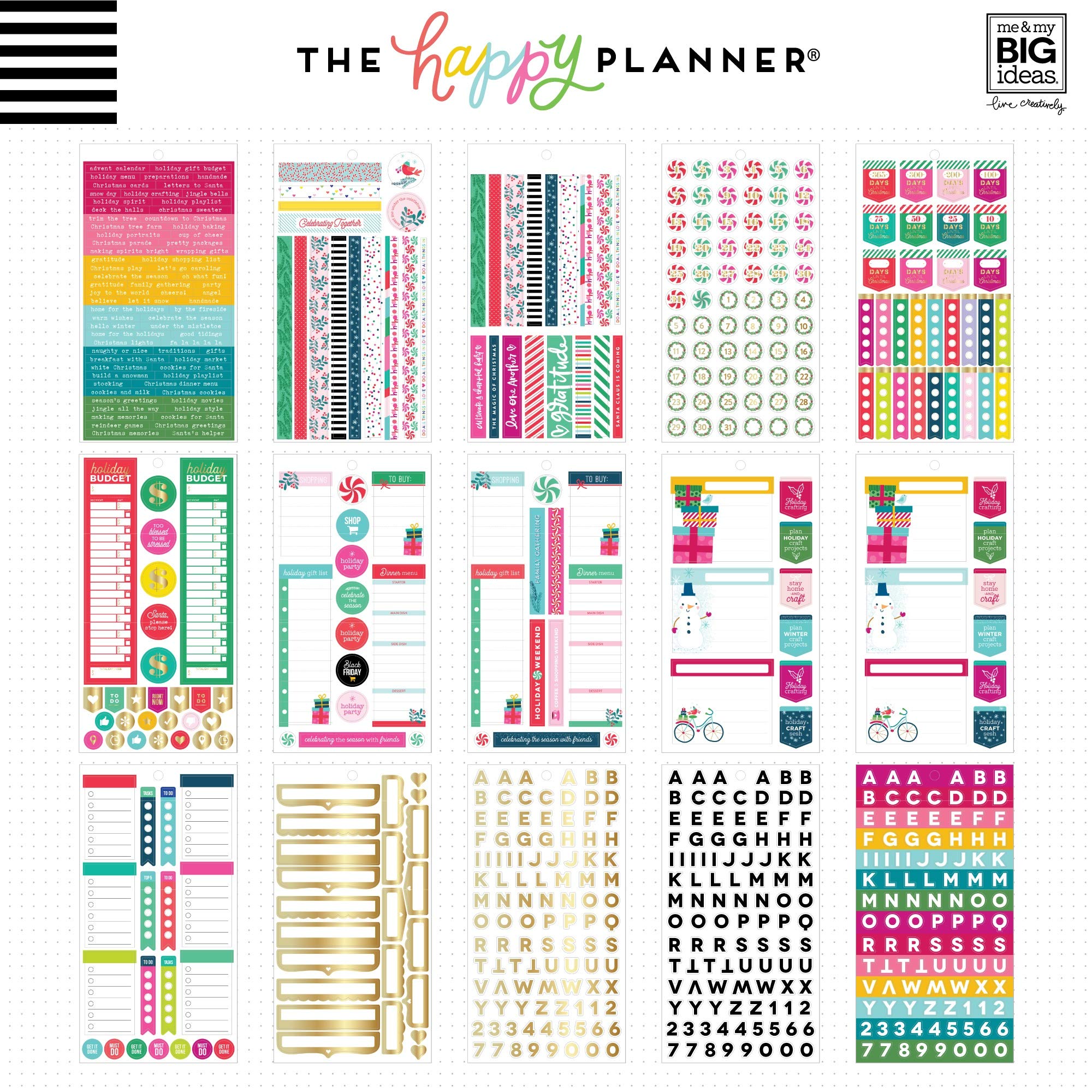 ME & MY BIG IDEAS Happy Planner STCKRS, Christmas Joy, 979/Pkg - Image 3