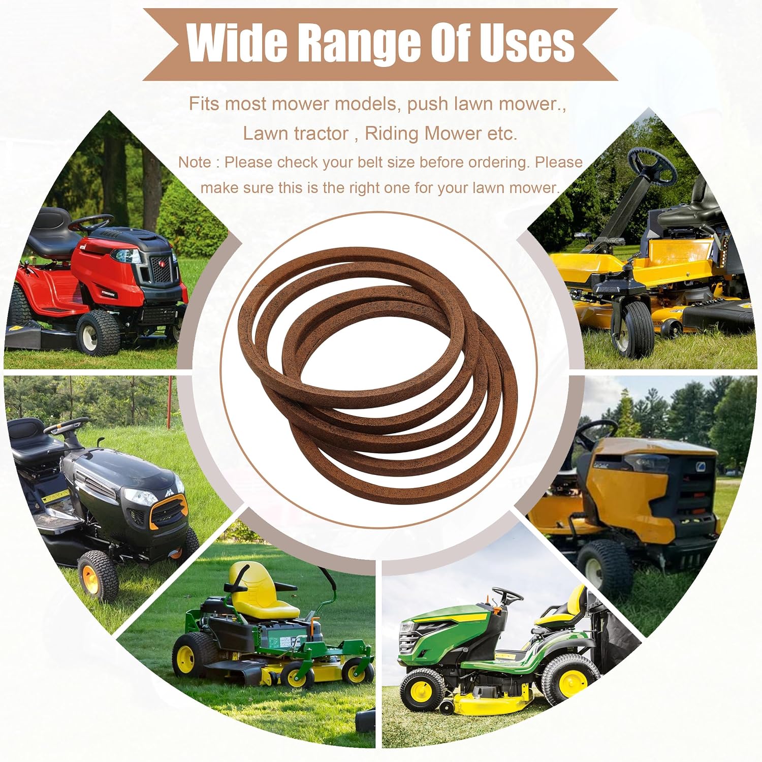 197253 Mower Deck Belt 42" Fits Craftsman Husqvarna Ariens Poulan Murray 429636 M84136 M87323 YTS3000 Riding Mower