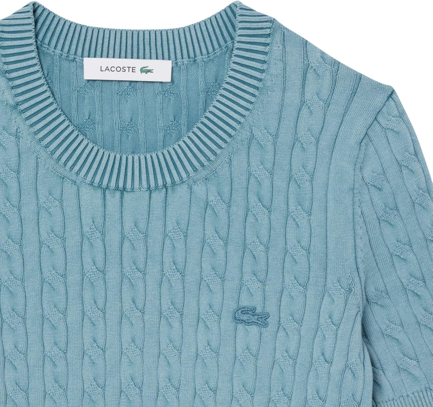 Lacoste Womens Washed Effect Cable Knit Sweater - Image 7