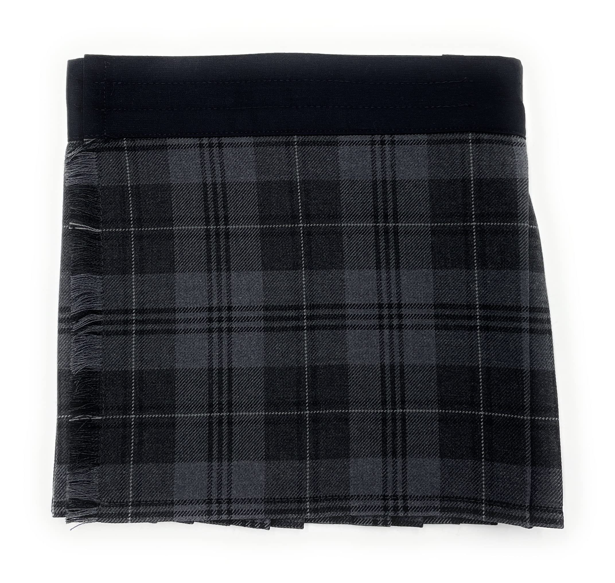 Baby Tartan Kilt, Adjustable Waistband, Newborn to 4 Years, Unisex (Grey Granite, 3-4 Years)