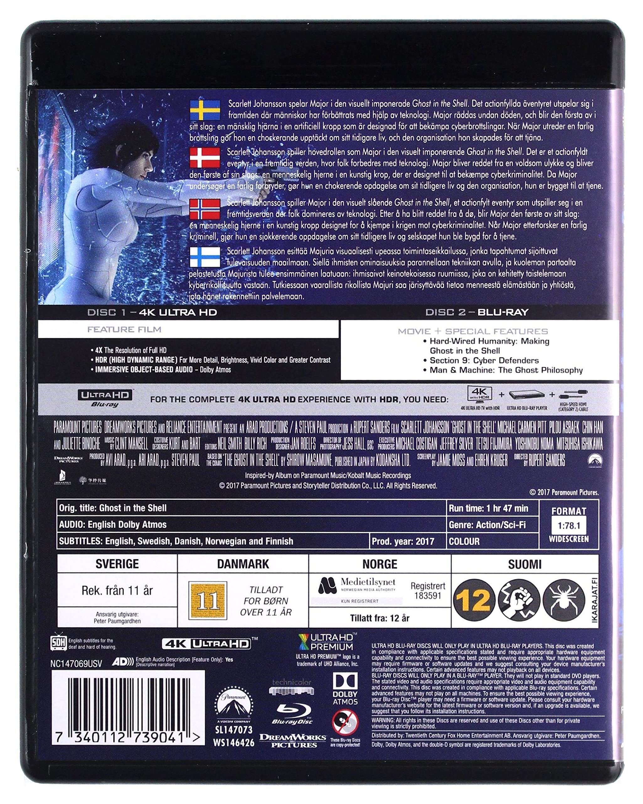 Ghost In The Shell Con Scarlett Johansson - Edizione 4K Blu-Ray Per Veri Cinefili - Foto 11