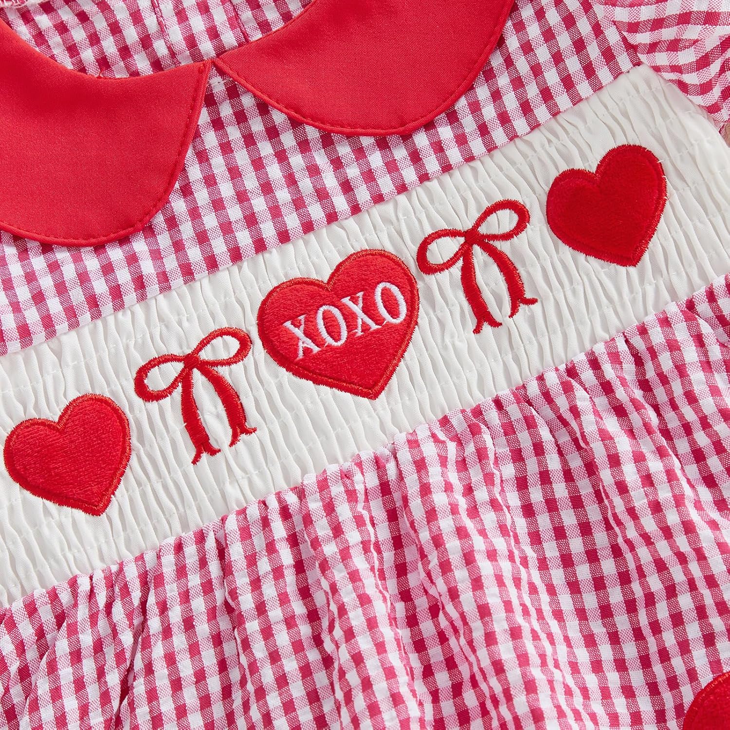 Baby Girl Summer Clothes Bow Embroidery Romper Dress Short Sleeve Plaid Jumpsuit Skirt Hem Bodysuit Cute Outfit - Image 5