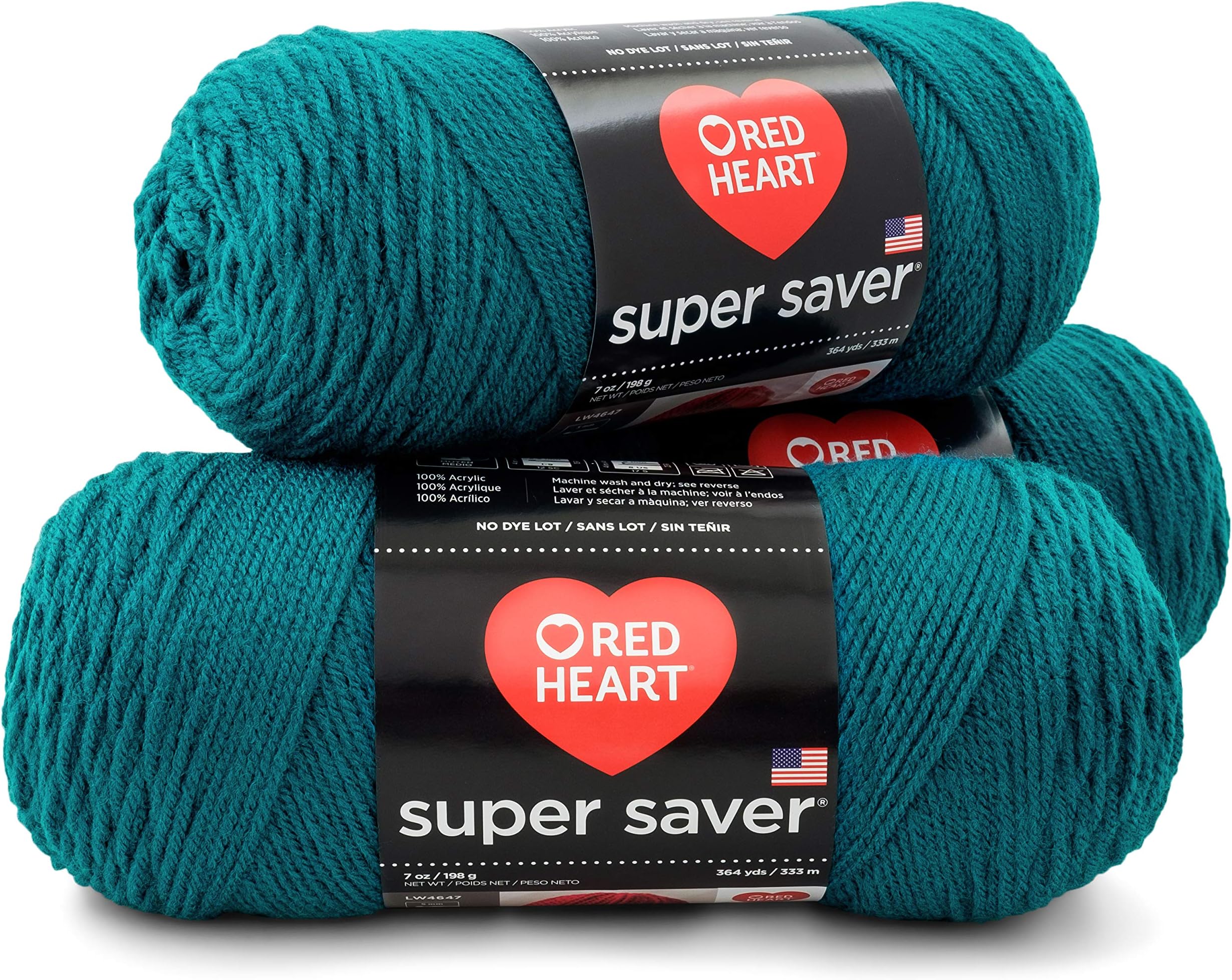 Super Saver 3-Pack yarn, REAL TEAL 3 Pack
