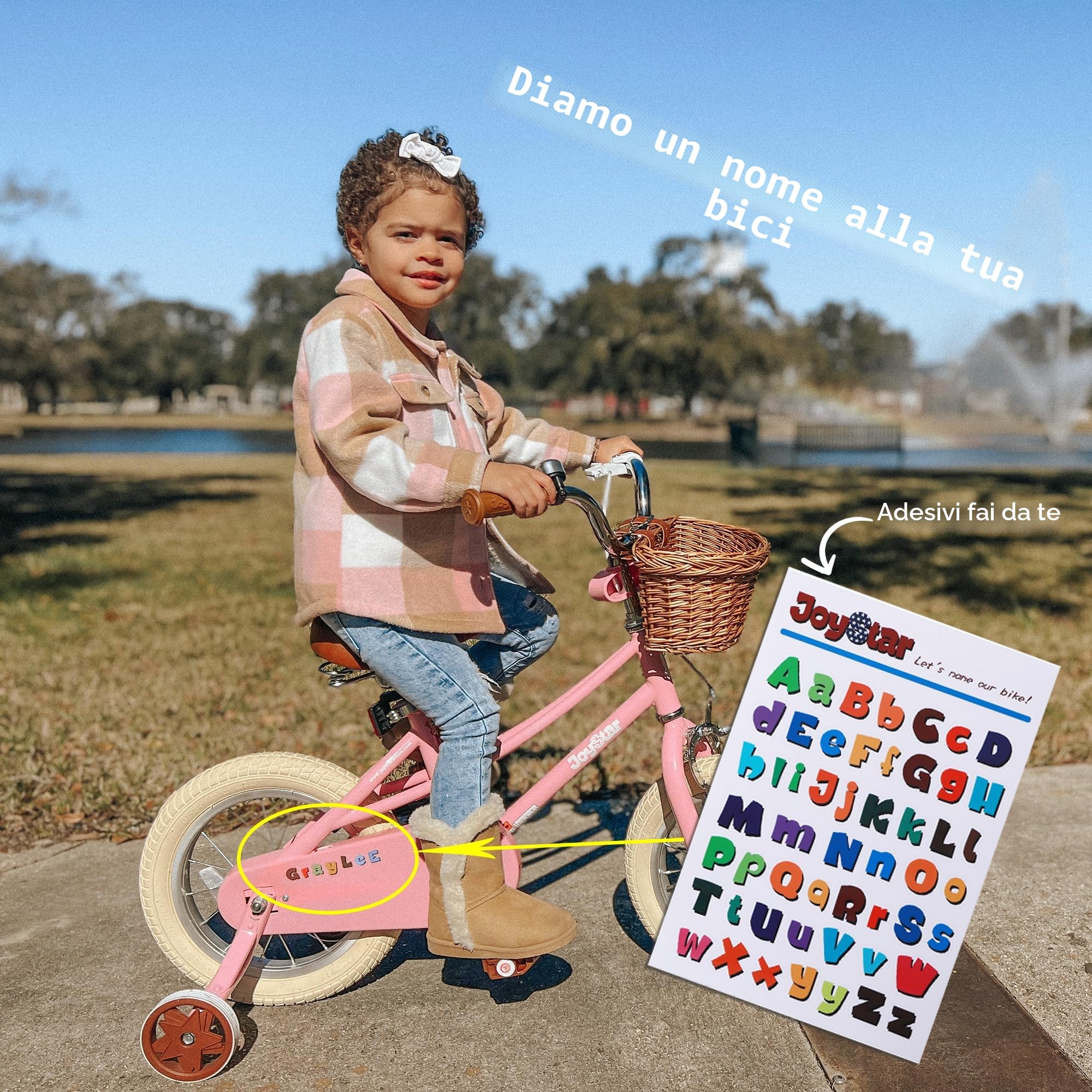 JOYSTAR Bicicletta per bambine da 12/14/16/18/20 pollici per bambine dai 3 agli 11 anni, bicicletta per bambine con rotelle e cestino, vari colori