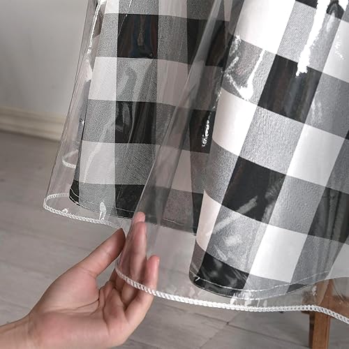 Hiasan Mantel redondo de plástico de 60 pulgadas, 100% impermeable, resistente al aceite, resistente a las manchas, lavable, protector de mesa disponible en Yaxa El Salvador