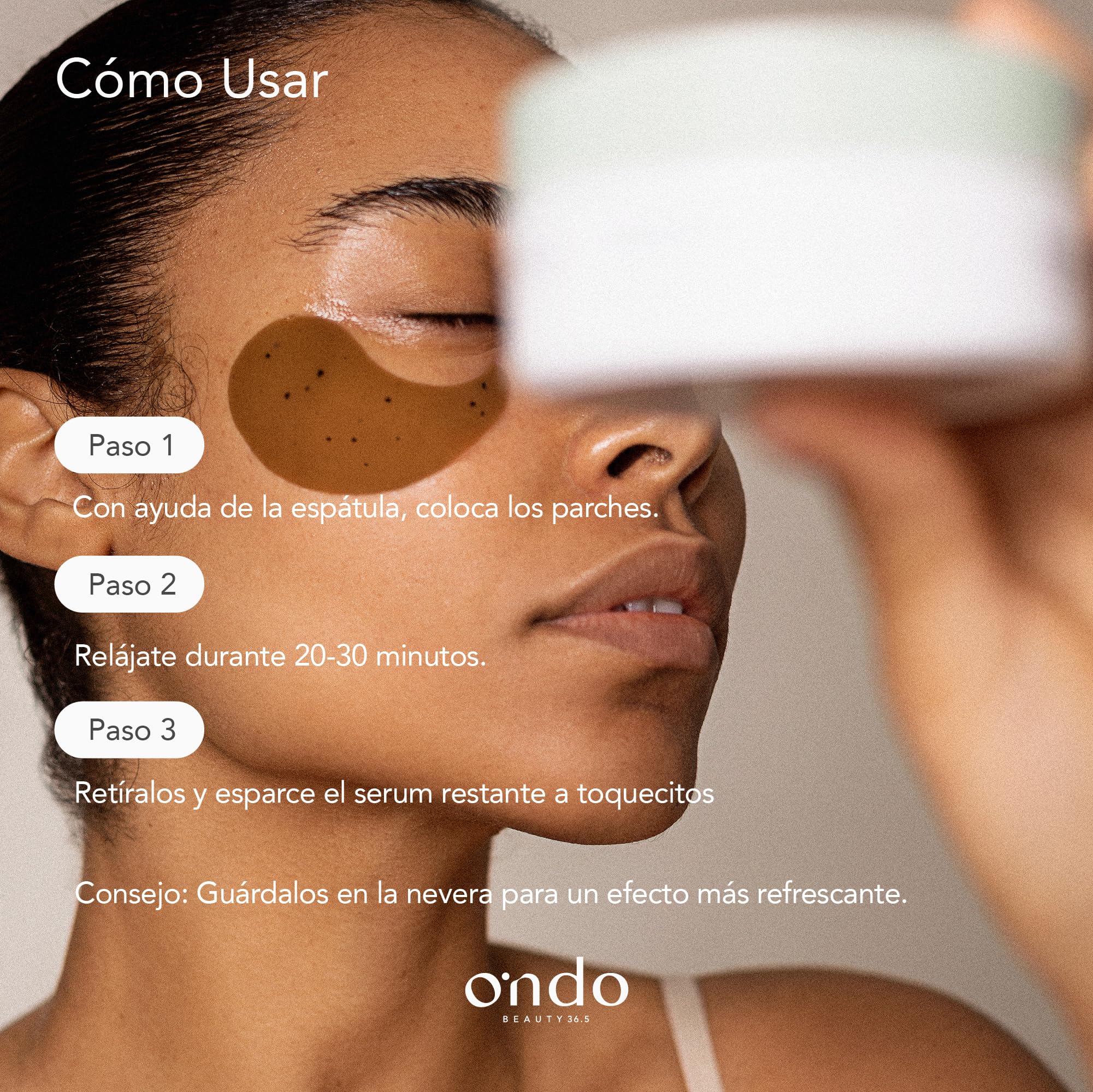 Ondo Beauty 36.5 Caffeine & Green Tea Antioxidant Eye Patches | Parches de Hidrogel para Ojos con Té Verde y Cafeína | Antiarrugas, Bolsas y Efecto Antioxidante | Cosmética Vegana Coreana, 60 uds