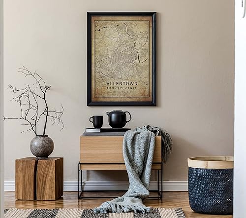 Miniatura 7 de Mapa de Allentown, Pensilvania, Vintage Western (24x36)