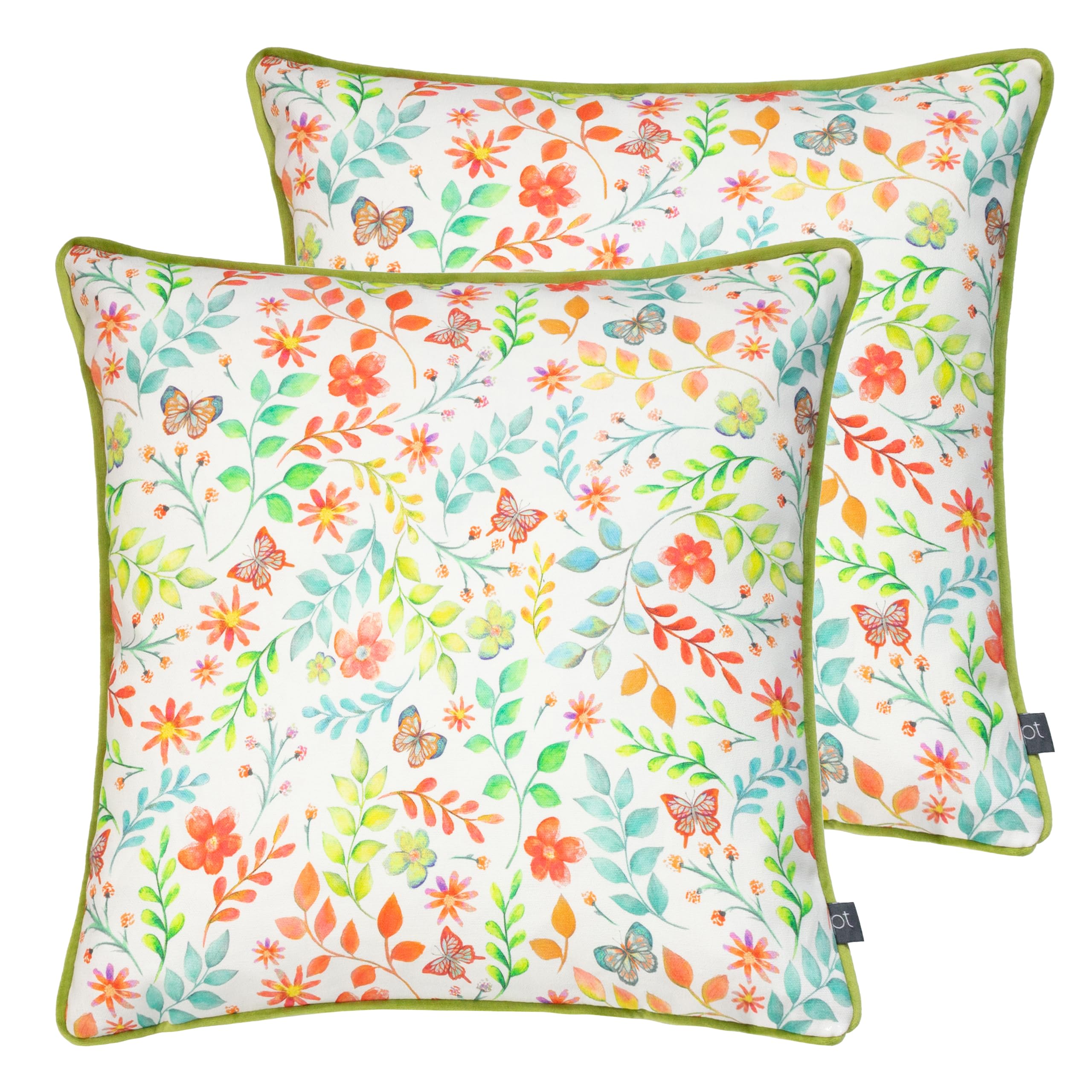 Prestigious Textiles Secret Garden Feather Filled Cushions Twin Pack, Jungle, 43 x 43cm