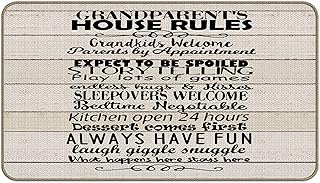 Grandparents House Rules Farmhouse Decor Indoor Outdoor Doormat, New House Front Door Mat 17 x 30 Inch for Farm Home Room Entrance, Farmhouse Front Porch Mat,Â Housewarming Gifts,Â Doormat Welcome Mat